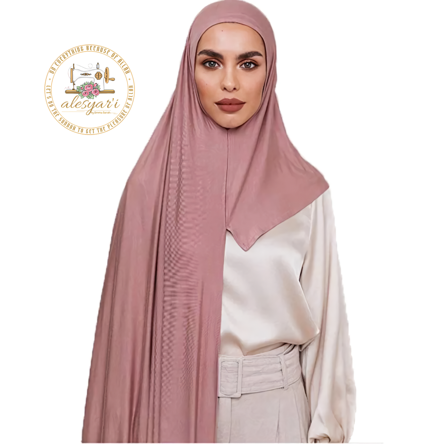 Alesyari Shop I Premium Cotton Jersey Hijab Shawls for Muslim Women - Pinless, Instant, Perfect Head Scarf Wrap for Ladies