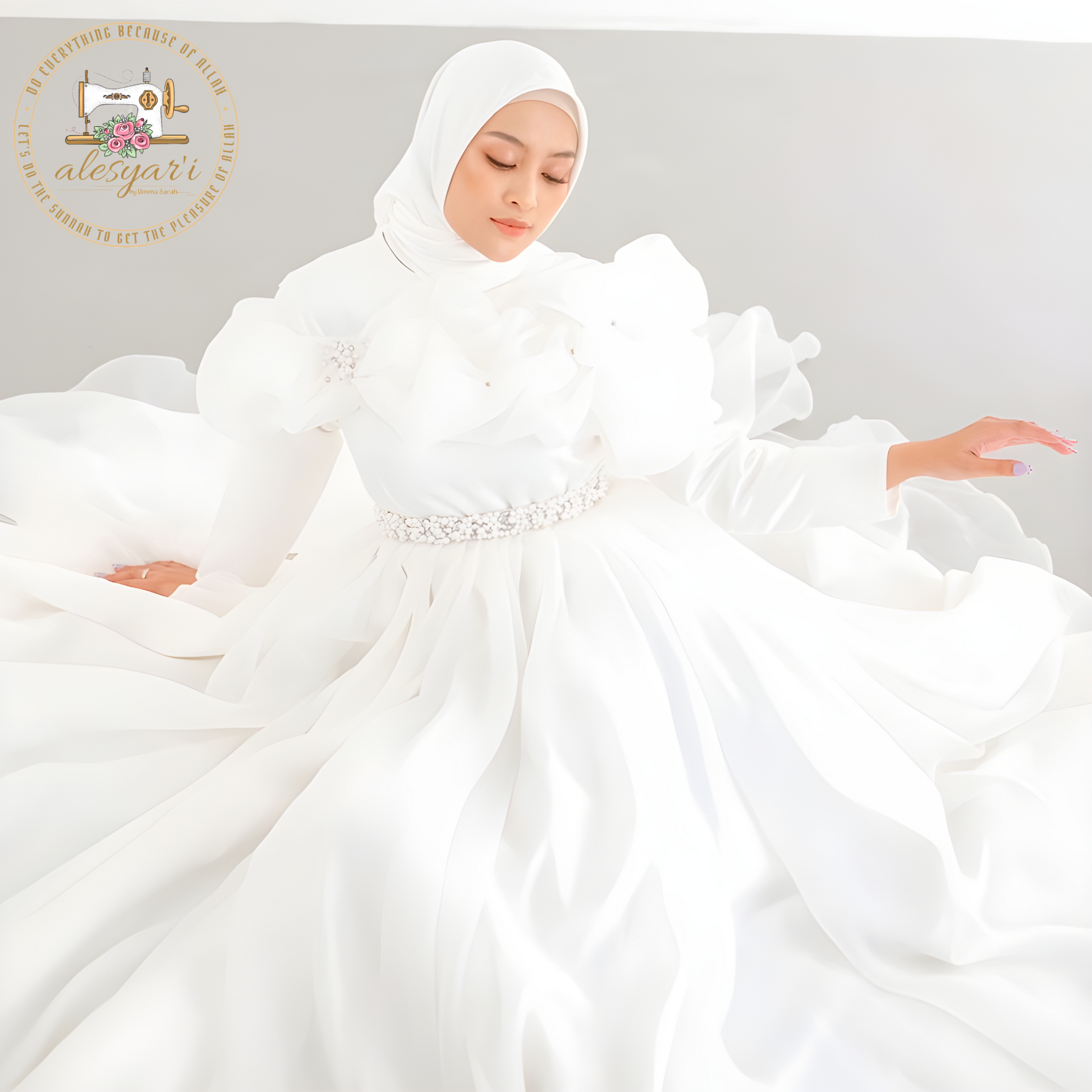 Alesyari Shop I Jauza Premium Wedding Ensemble: Ceremony & Reception Attire