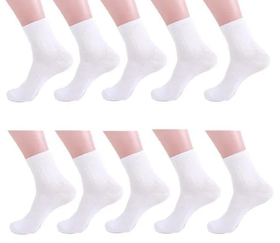 Alesyari Shop I 10 Pairs of Autumn-Winter Thicken Mid-Length Cotton Socks for Men – Deodorant, Sweat-Absorbing, and Casual Sport Comfort