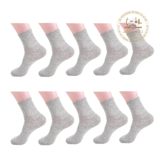 Alesyari Shop I 10 Pairs of Autumn-Winter Thicken Mid-Length Cotton Socks for Men – Deodorant, Sweat-Absorbing, and Casual Sport Comfort