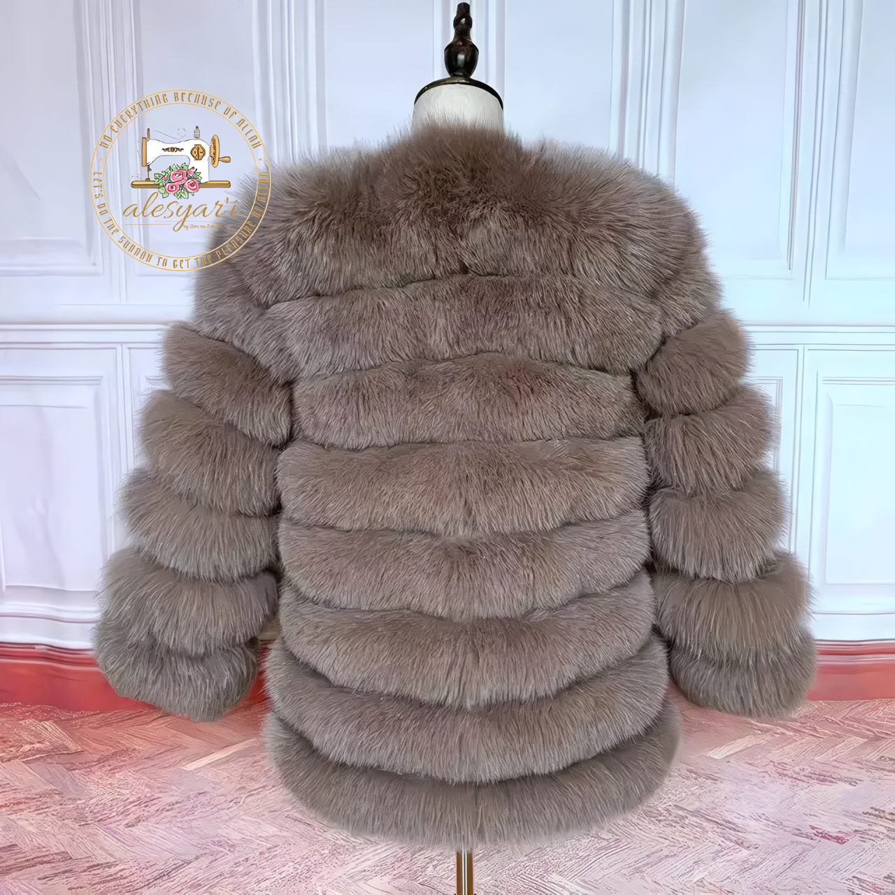 Alesyari Shop I Experience Winter Luxe: Unveiling Our New Fashion Real Natural Fox Fur Long Coat Jacket for Ultimate Warmth and Style