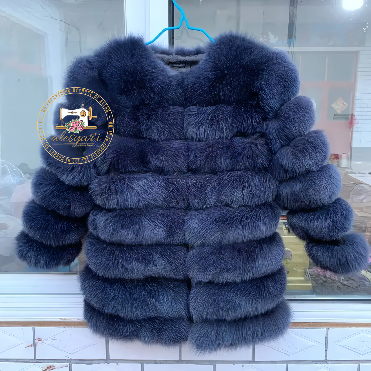 Alesyari Shop I Experience Winter Luxe: Unveiling Our New Fashion Real Natural Fox Fur Long Coat Jacket for Ultimate Warmth and Style