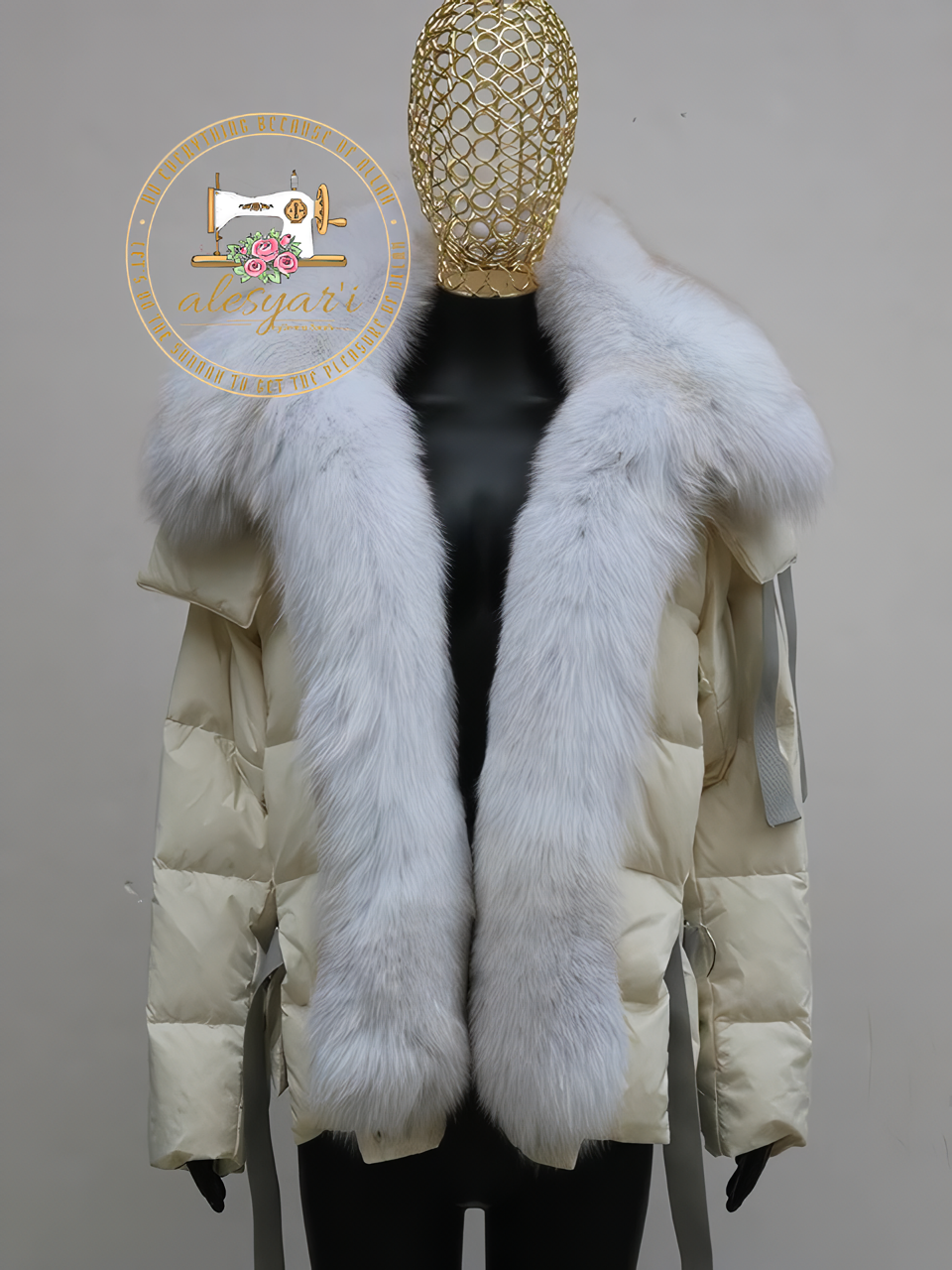 Alesyari Shop I Stylish Winter Jackets for Women with Genuine Fox Fur Collar and Goose Down Filling