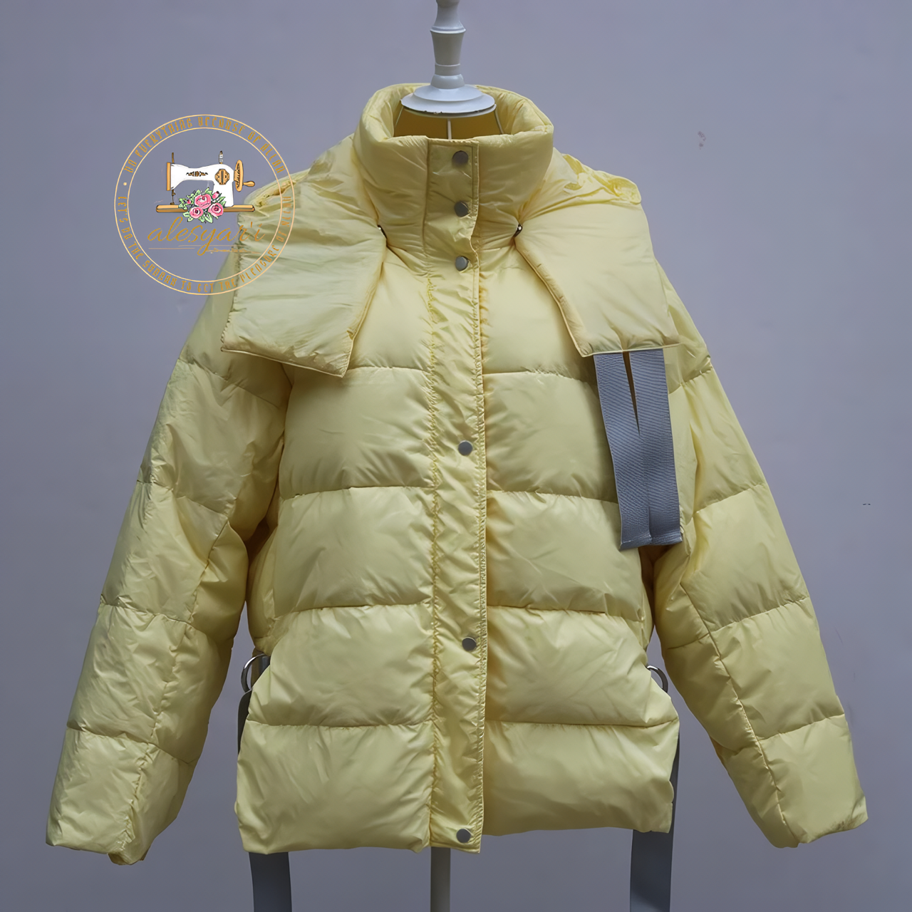 Alesyari Shop I Stylish Winter Jackets for Women with Genuine Fox Fur Collar and Goose Down Filling