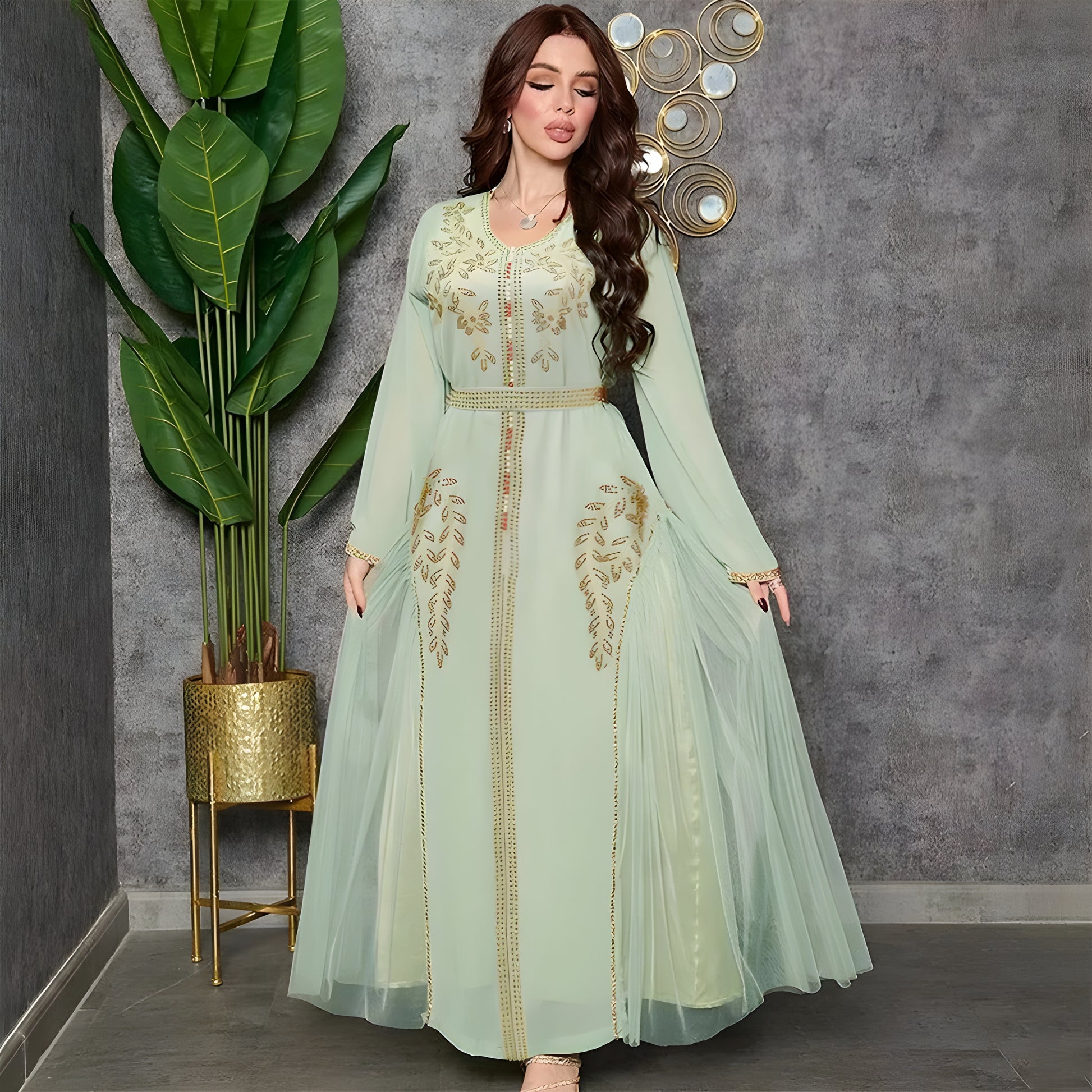 Alesyari Shop I Luxury Abaya Diamonds Muslim Elegant Women Dresses Caftan Moroccan Dubai Kaftan Gown Evening Party Eid Mubarak Jalabiya Vestidos