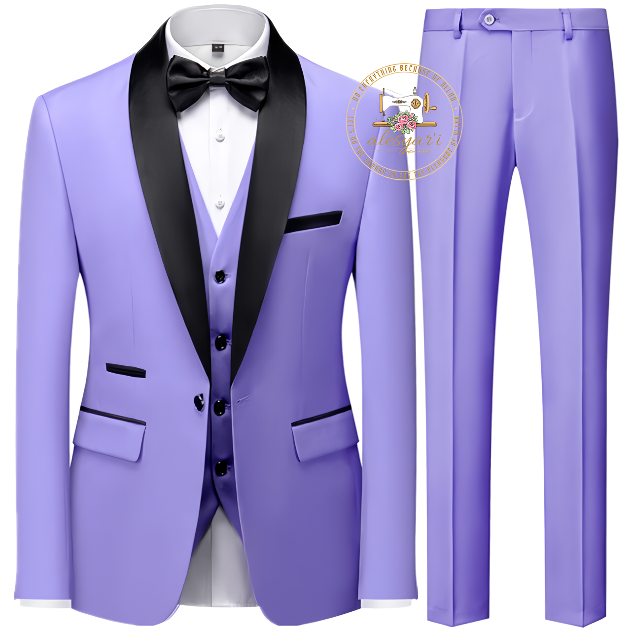 Alesyari Shop I 3-Piece Set with Blazers, Jacket, Trousers, Suit Coat, and Vest for the Groom's Dress