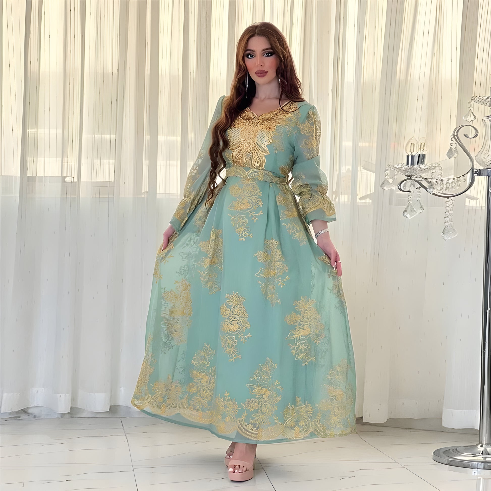 Alesyari Shop I Luxury Abaya Diamonds Muslim Elegant Women Dresses Caftan Moroccan Dubai Kaftan Gown Evening Party Eid Mubarak Jalabiya Vestidos