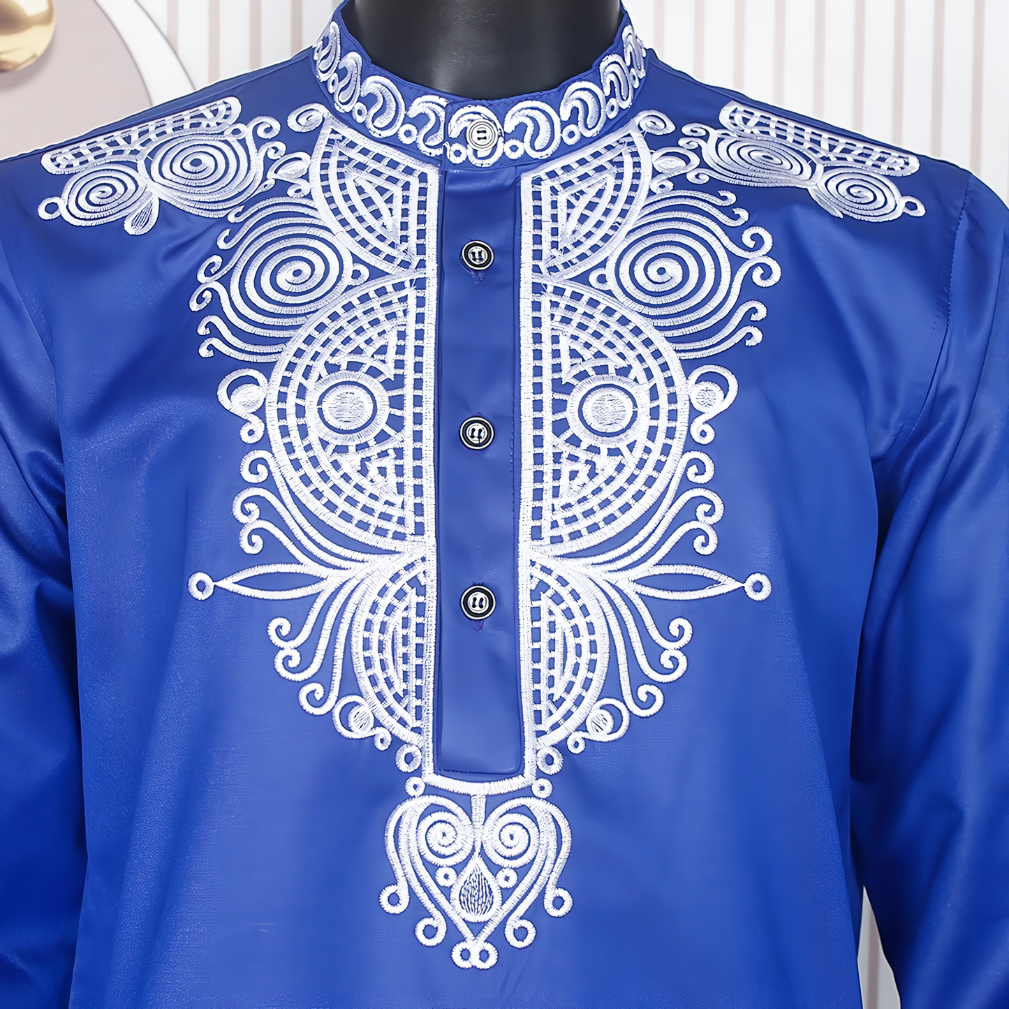 African Men's Dashiki 2-Piece Outfit Set: Stylish Riche Clothing with Shirt and Trouser