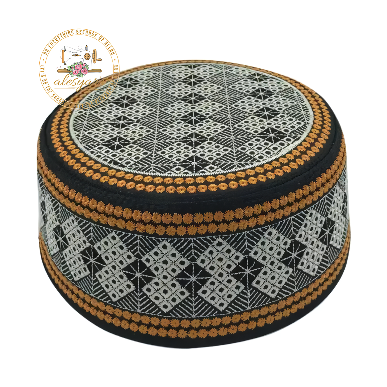 Alesyari Shop I Stylish Cotton Muslim Men's Prayer Hats - Elevate Your Spiritual Style with Our Islamic Collection