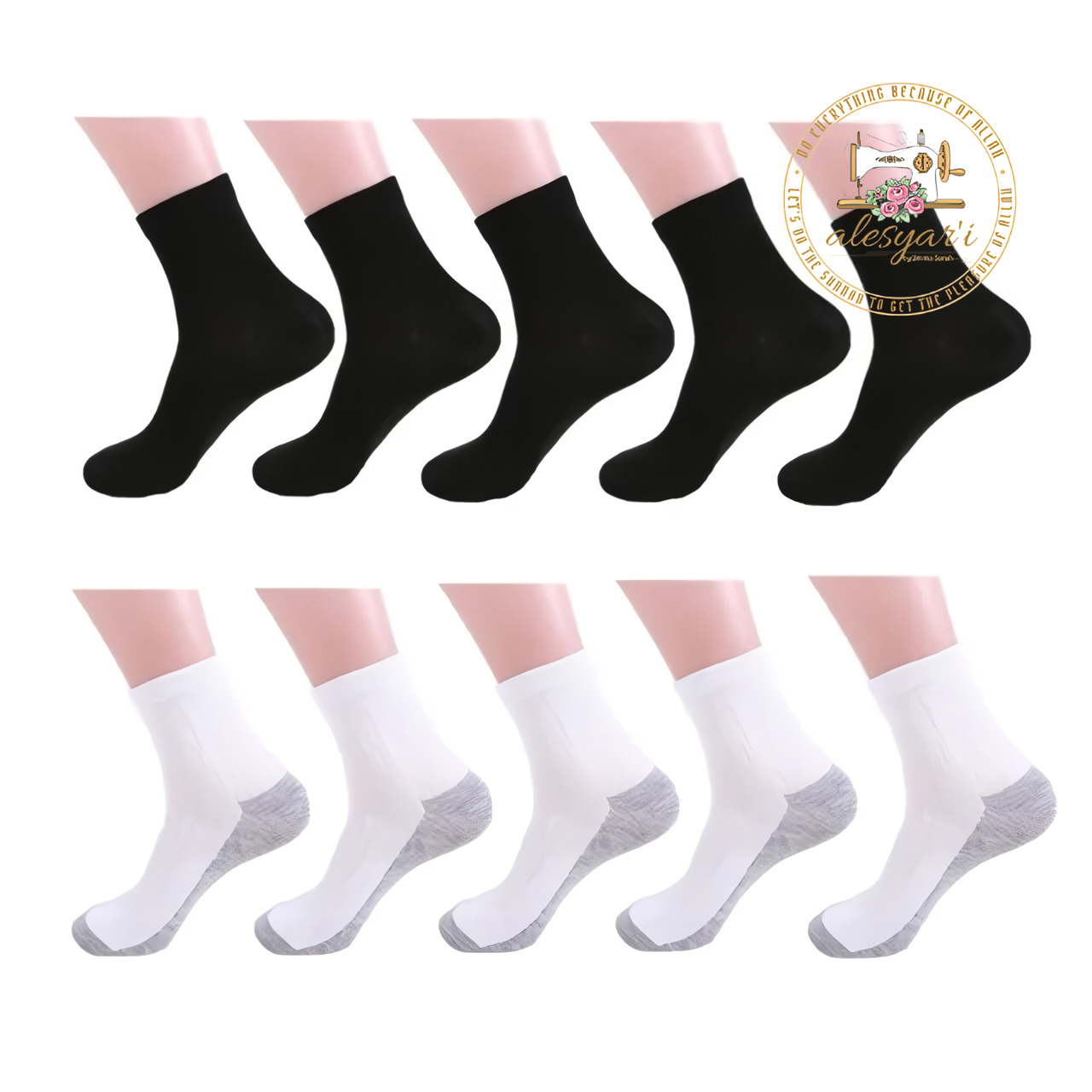 Alesyari Shop I 10 Pairs of Autumn-Winter Thicken Mid-Length Cotton Socks for Men – Deodorant, Sweat-Absorbing, and Casual Sport Comfort