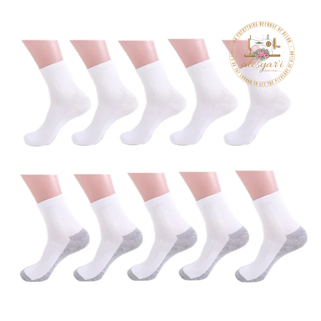 Alesyari Shop I 10 Pairs of Autumn-Winter Thicken Mid-Length Cotton Socks for Men – Deodorant, Sweat-Absorbing, and Casual Sport Comfort