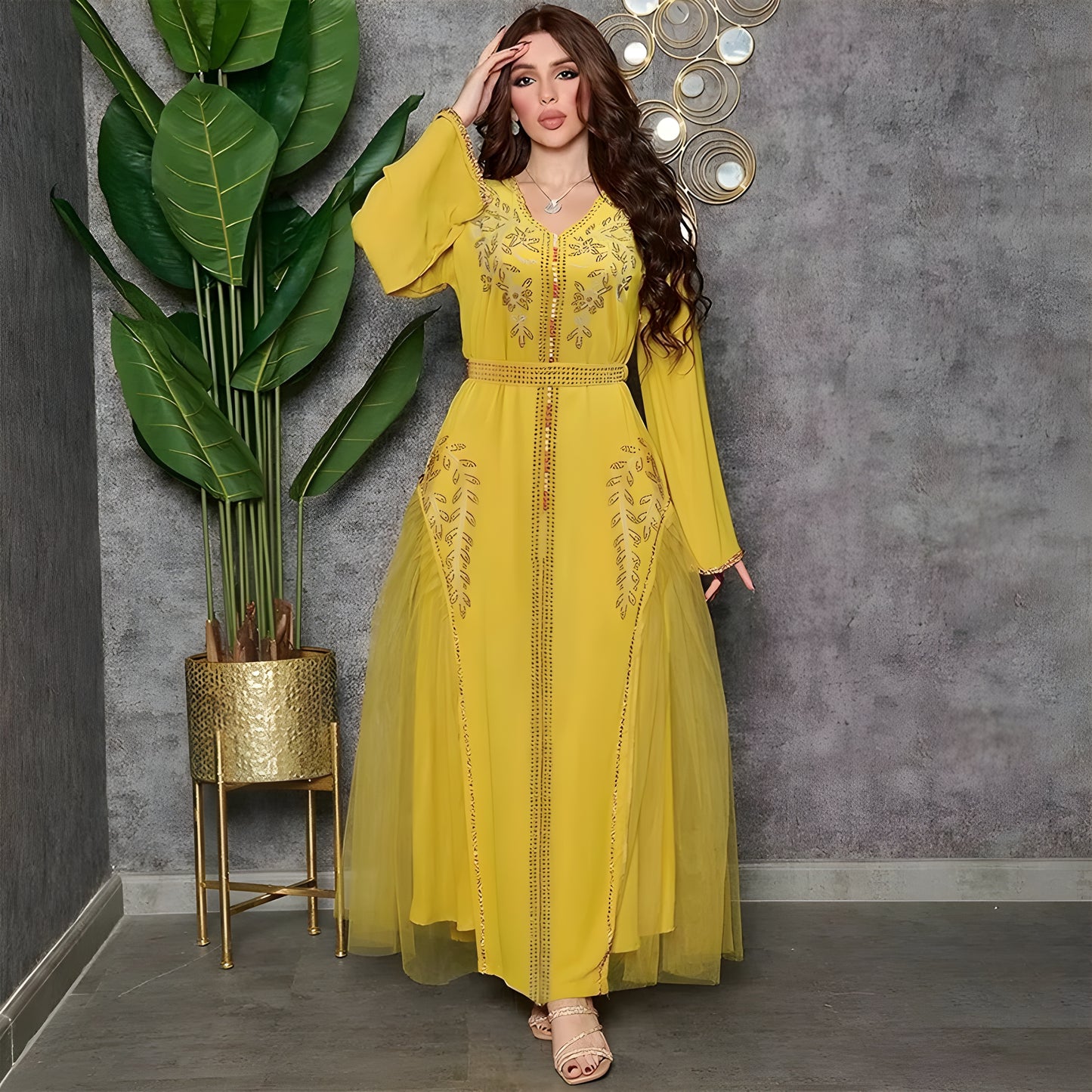 Alesyari Shop I Luxury Abaya Diamonds Muslim Elegant Women Dresses Caftan Moroccan Dubai Kaftan Gown Evening Party Eid Mubarak Jalabiya Vestidos