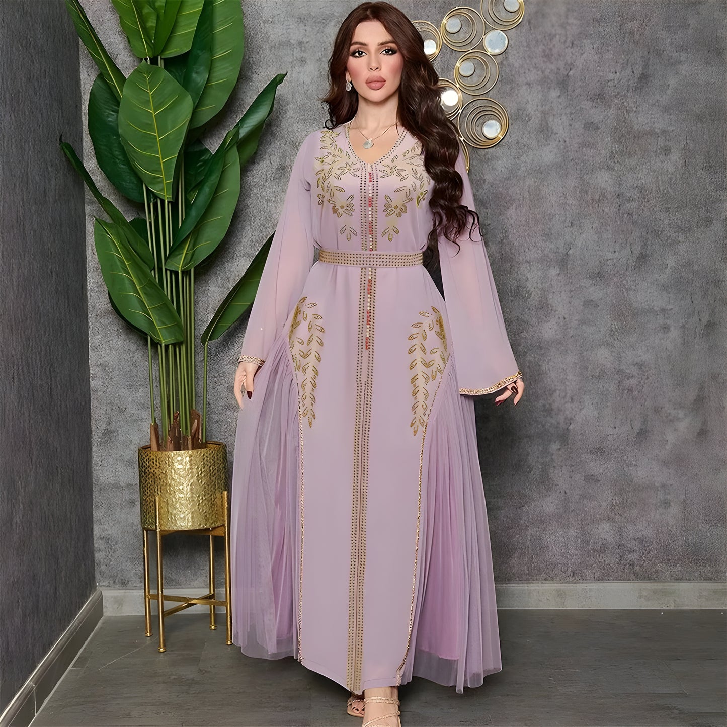 Alesyari Shop I Luxury Abaya Diamonds Muslim Elegant Women Dresses Caftan Moroccan Dubai Kaftan Gown Evening Party Eid Mubarak Jalabiya Vestidos