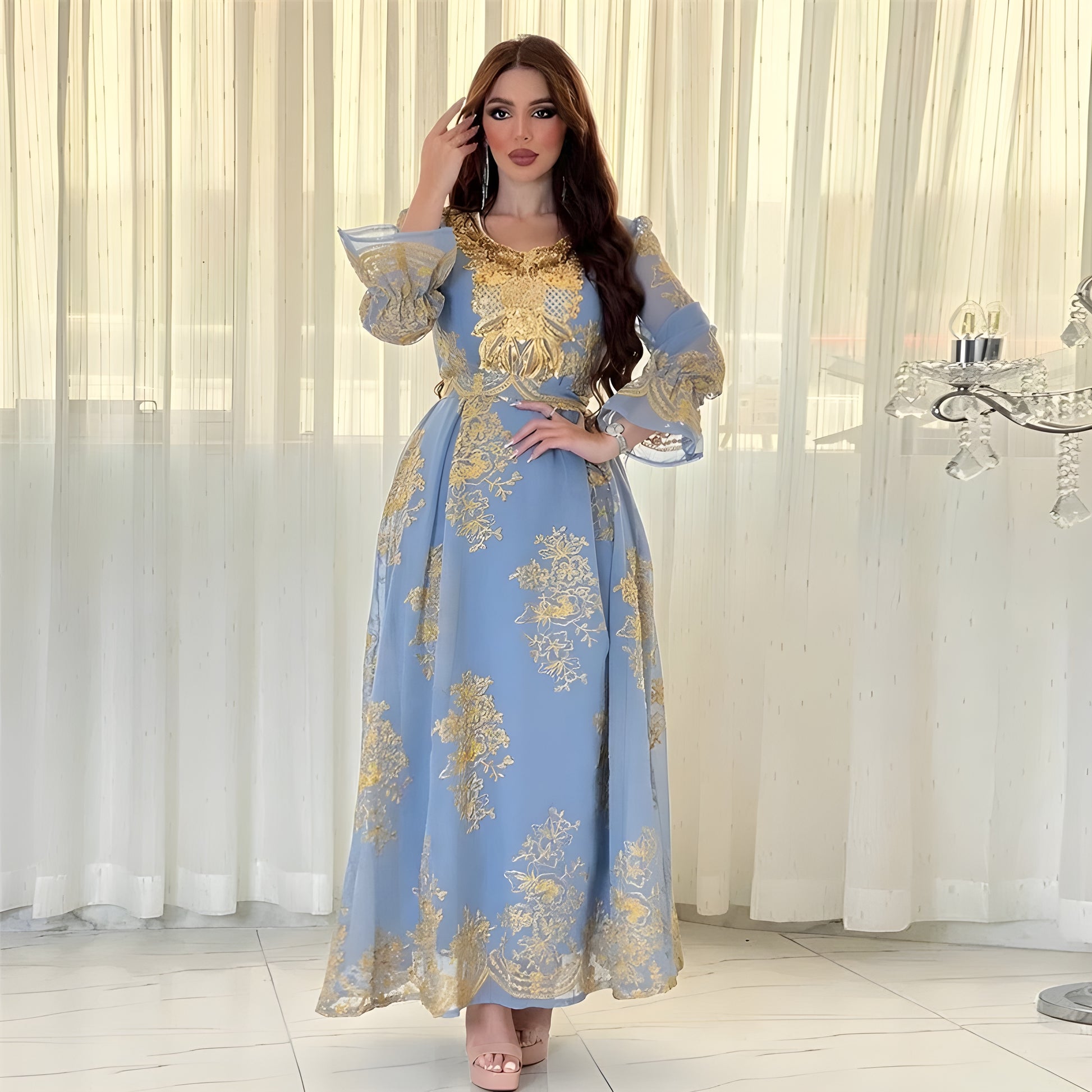 Alesyari Shop I Luxury Abaya Diamonds Muslim Elegant Women Dresses Caftan Moroccan Dubai Kaftan Gown Evening Party Eid Mubarak Jalabiya Vestidos