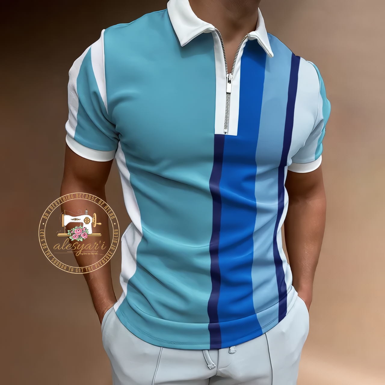 Alesyari Shop I The Latest in Men's Casual Summer Fashion with Short-Sleeved Lapel Polo Shirts