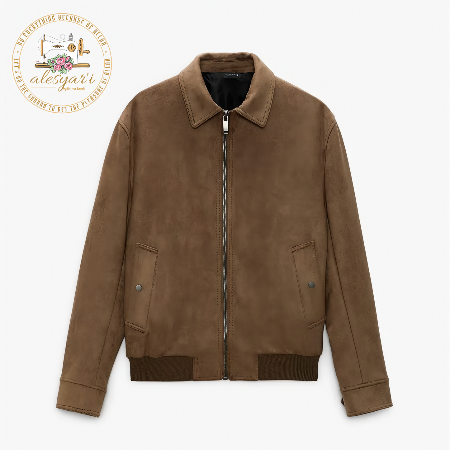 Alesyar'i Shop I Urban Elegance: Stylish Men's Suede Zipper Jacket with Casual Lapel - Elevate Your Fashion Game