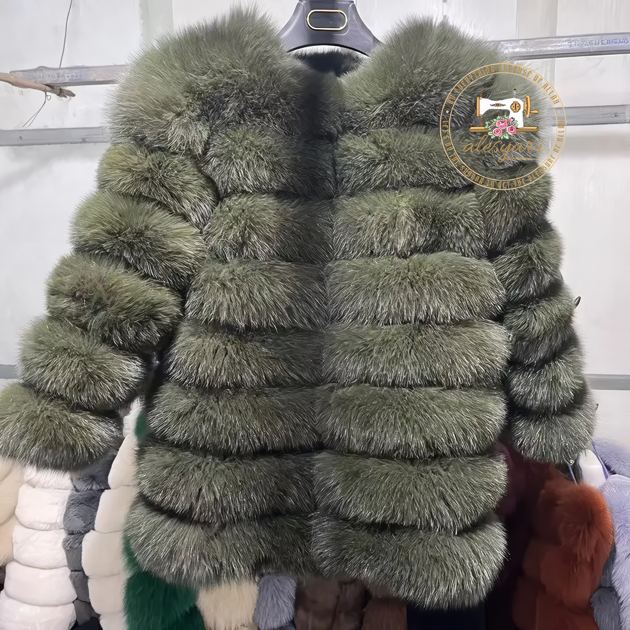 Alesyari Shop I Experience Winter Luxe: Unveiling Our New Fashion Real Natural Fox Fur Long Coat Jacket for Ultimate Warmth and Style