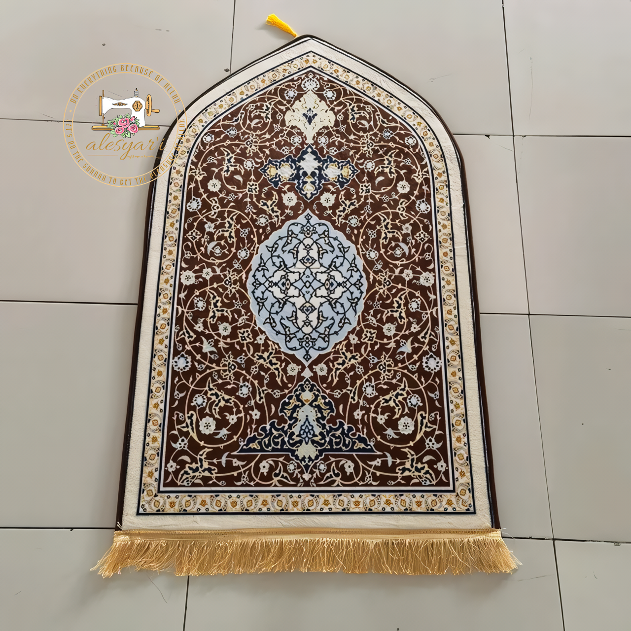 Alesyari Shop I Enhance Your Ramadan Experience with Our Exclusive Printed Prayer Mat – A Flannel Carpet Designed for Worship