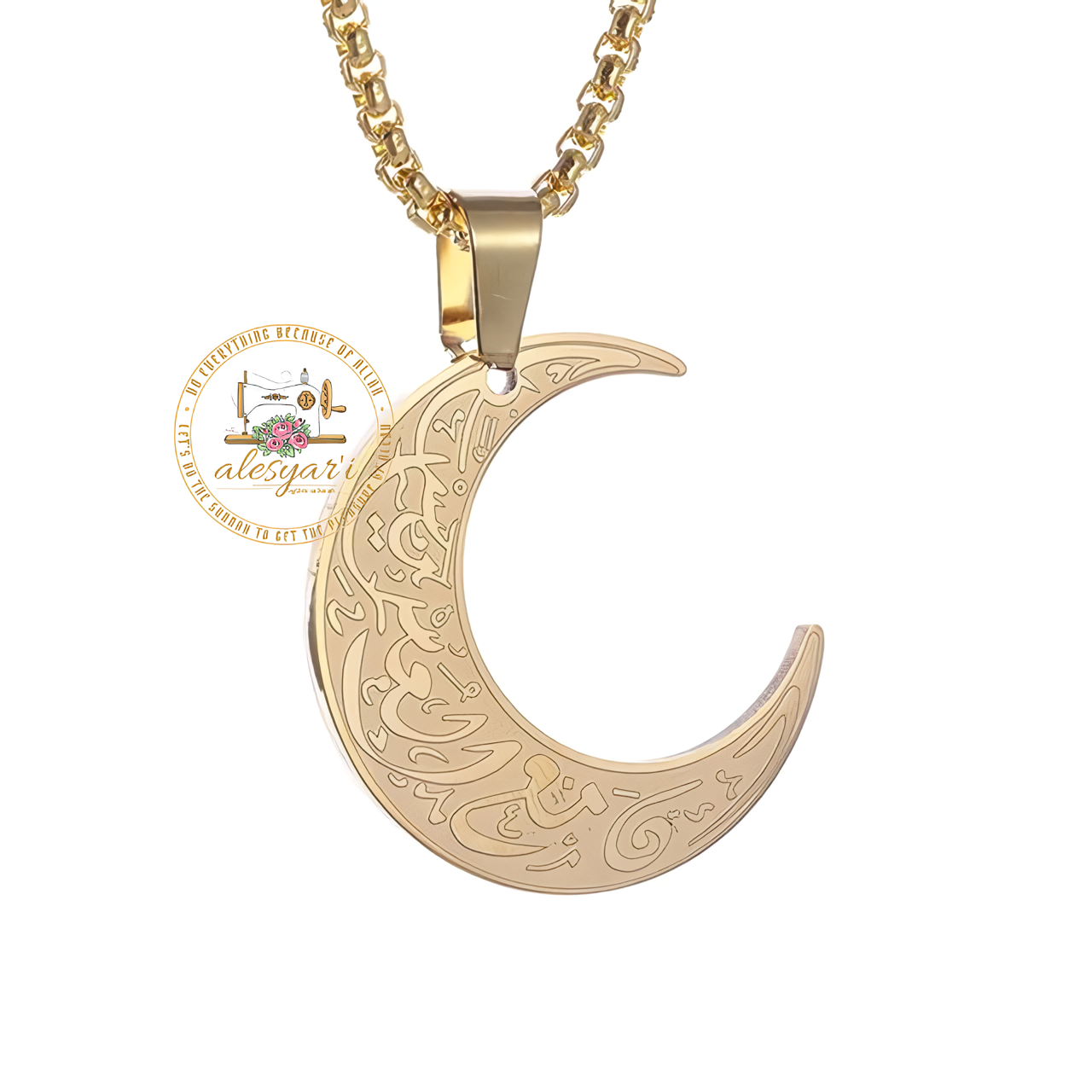 Alesyari Shop I Stainless Steel Evil Eye Car Mirror Pendant – A Trendy Fusion of Islamic and Christian Scripture Jewelry