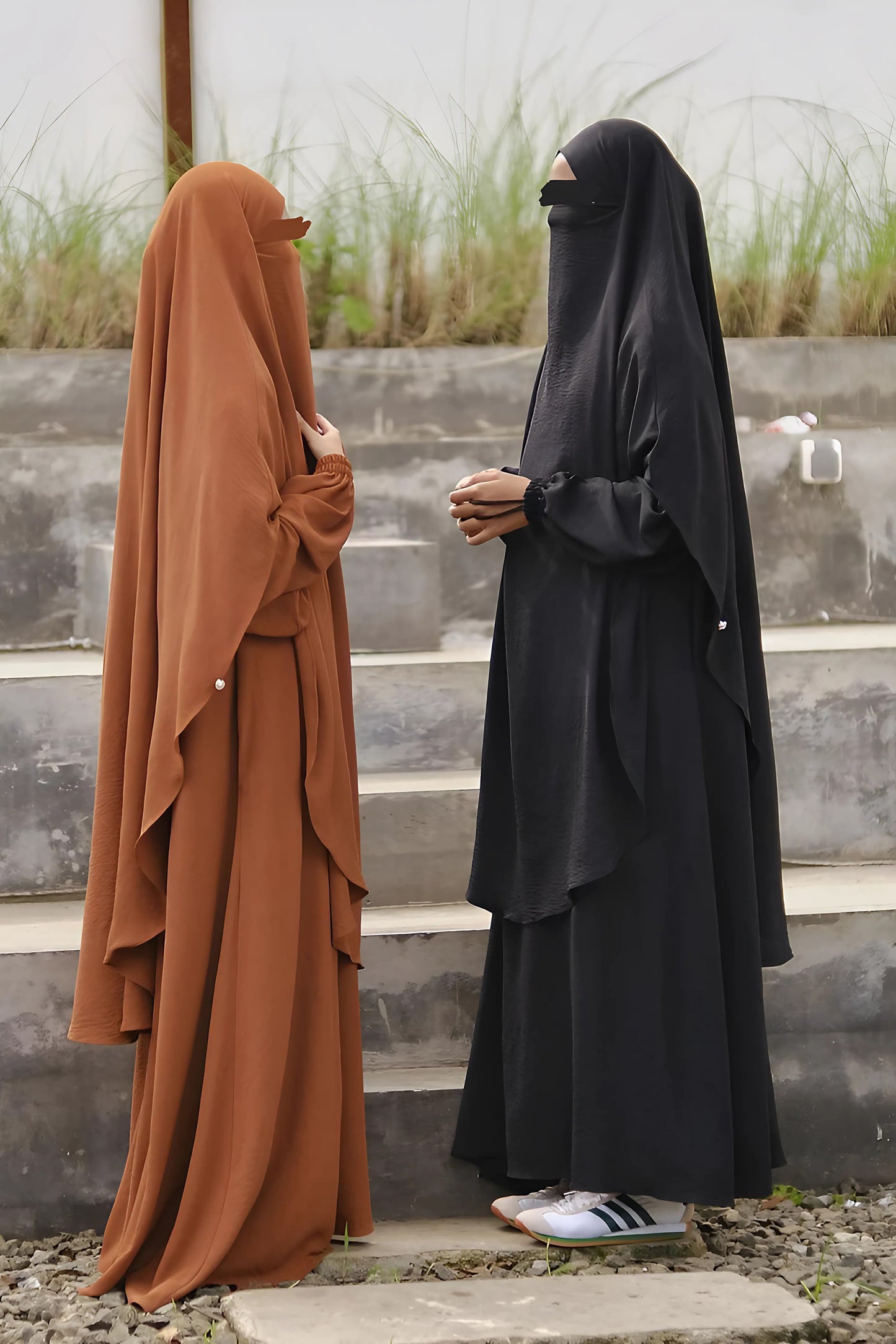 Azzura Crinkle Muslim Abaya French Khimar Set Modest Islamic Dress for Women Daily Prayer Ramadan Eid Outfit