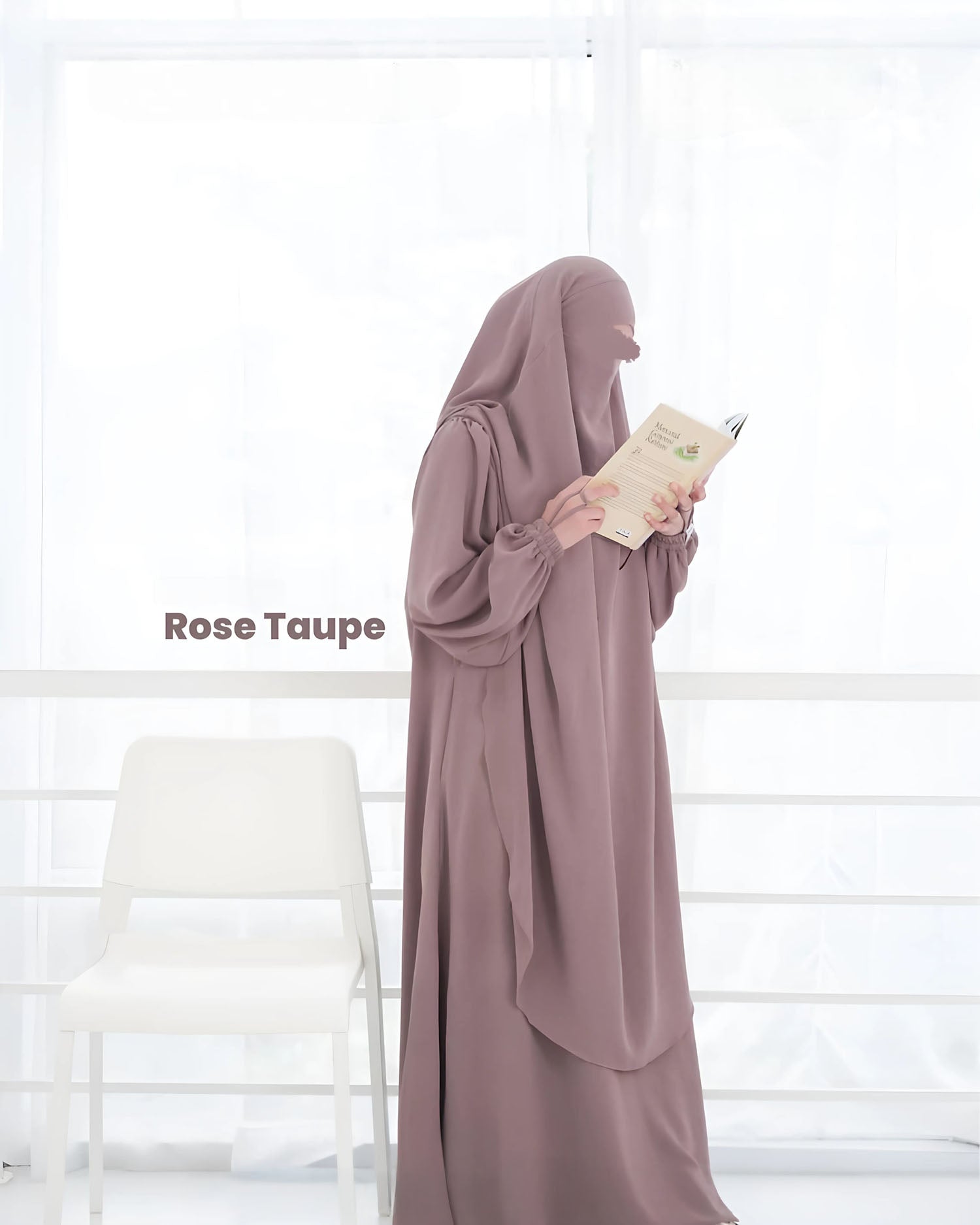 Azzura Crinkle Muslim Abaya French Khimar Set Modest Islamic Dress for Women Daily Prayer Ramadan Eid Outfit