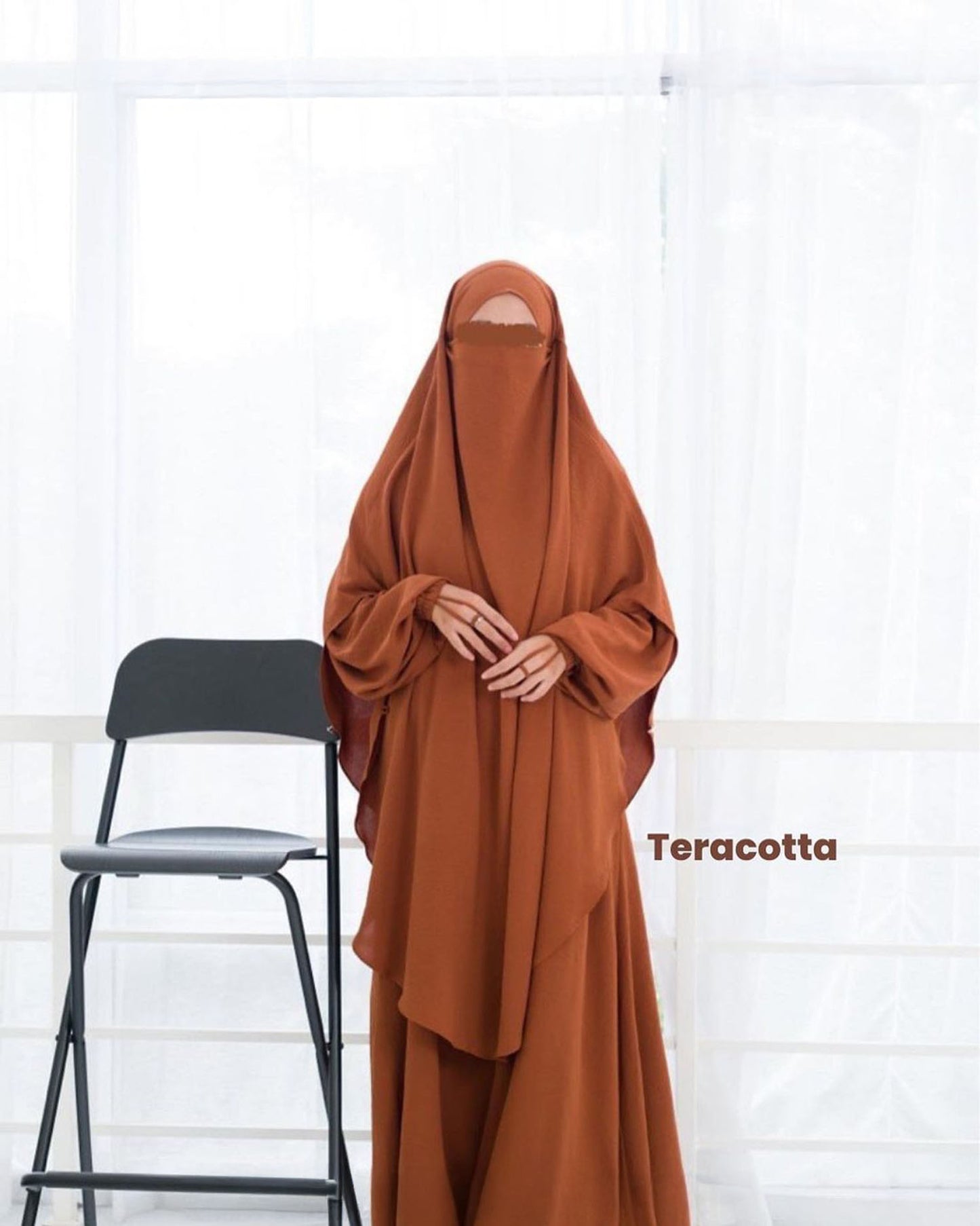 Azzura Crinkle Muslim Abaya French Khimar Set Modest Islamic Dress for Women Daily Prayer Ramadan Eid Outfit