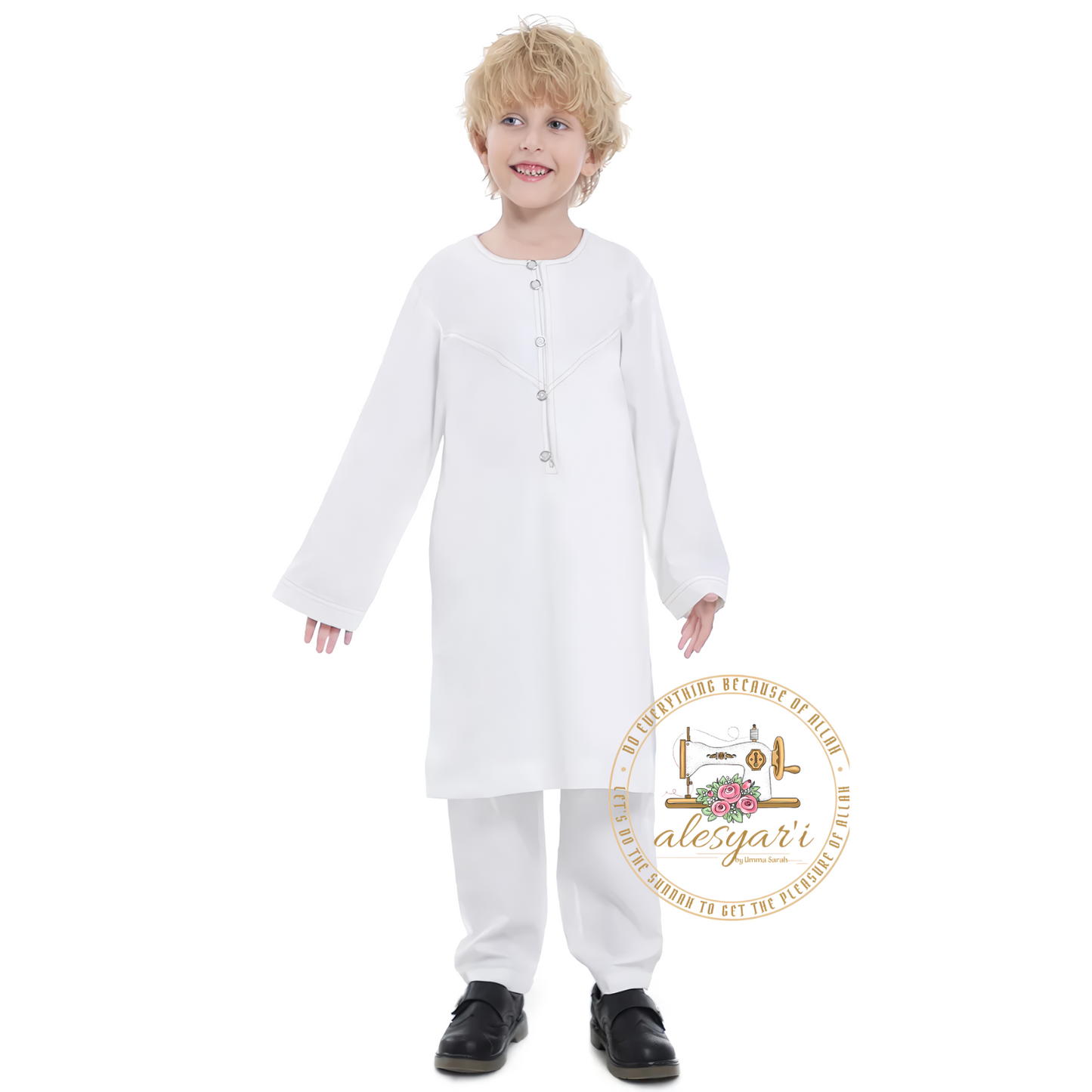 Saudi Arabia Children Robe Muslim Clothes Kids Qamis Boy Jubba Thobe 2 Piece Set Islamic Clothing Men Party Abaya Kaftan