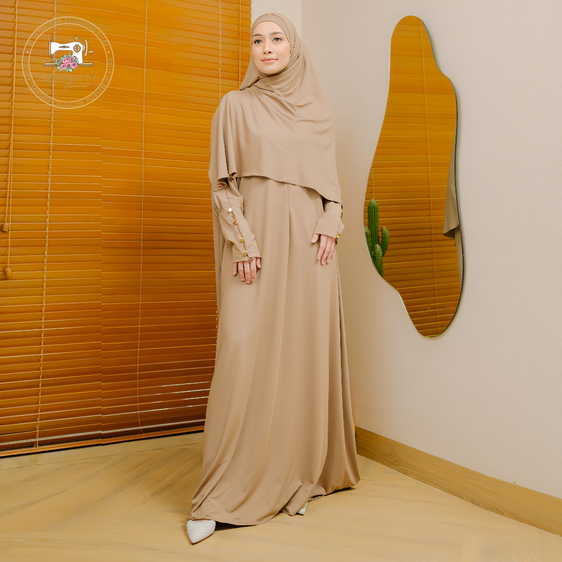 Alesyari Shop I 2024 Fashion Muslim Dress Dubai Full Length Soft Abaya Dubai Turkey Muslim Islam Robe With Pocket