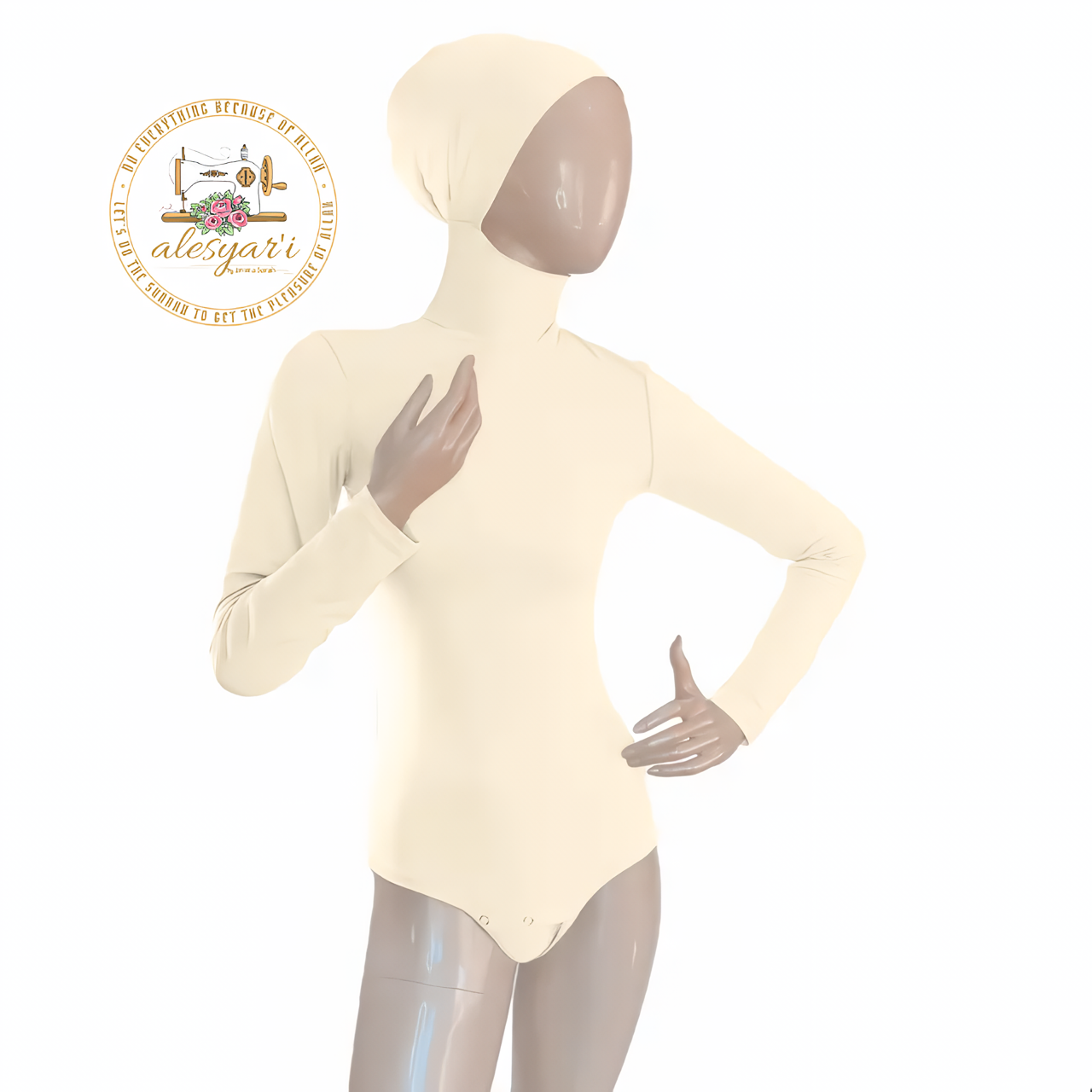 Alesyari Shop I Elevate Your Style with Islamic Modest Tops Fashion Bodysuits, Hooded Tops, Jumpsuits, and Long Sleeve Inner Hijabs for Females