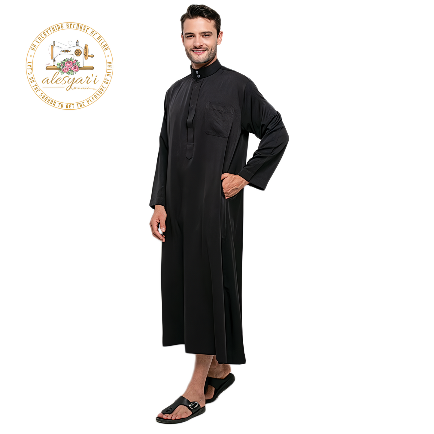 Alesyari Shop I Royal Elegance 2024 Long-sleeve Muslim Mens Jubba Collection