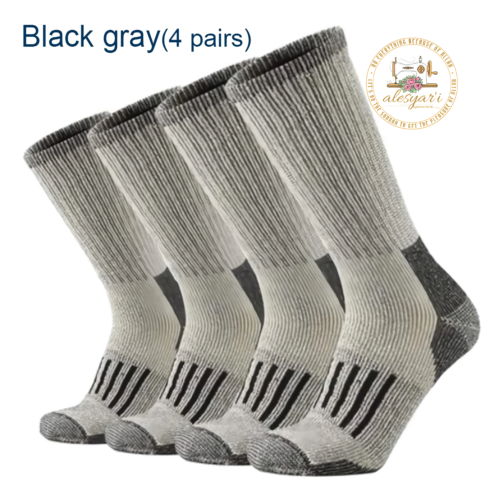 Alesyari Shop IPremium Merino Wool Hiking Socks: Cozy Warmth, Thick Cushioning, and Moisture-Wicking Performance for Men and Women in Euro Sizes