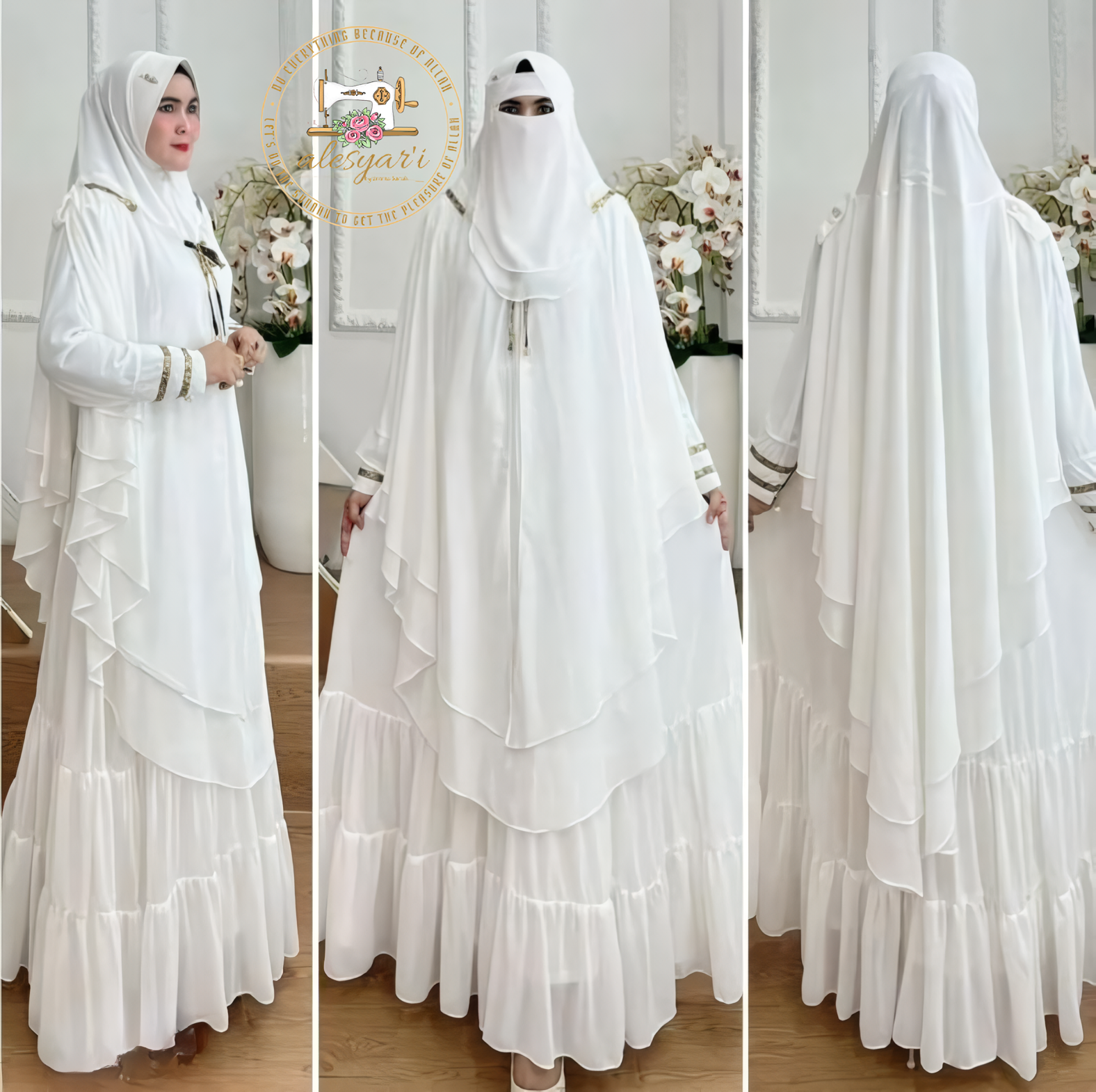 Alesyari Shop I 2024 Ramadan Eid Women Muslim Dubai Abaya Turkey For Party Hijab Dress Morocco Puff Sleeve Fashion Abaya Robe Islamic Clothing