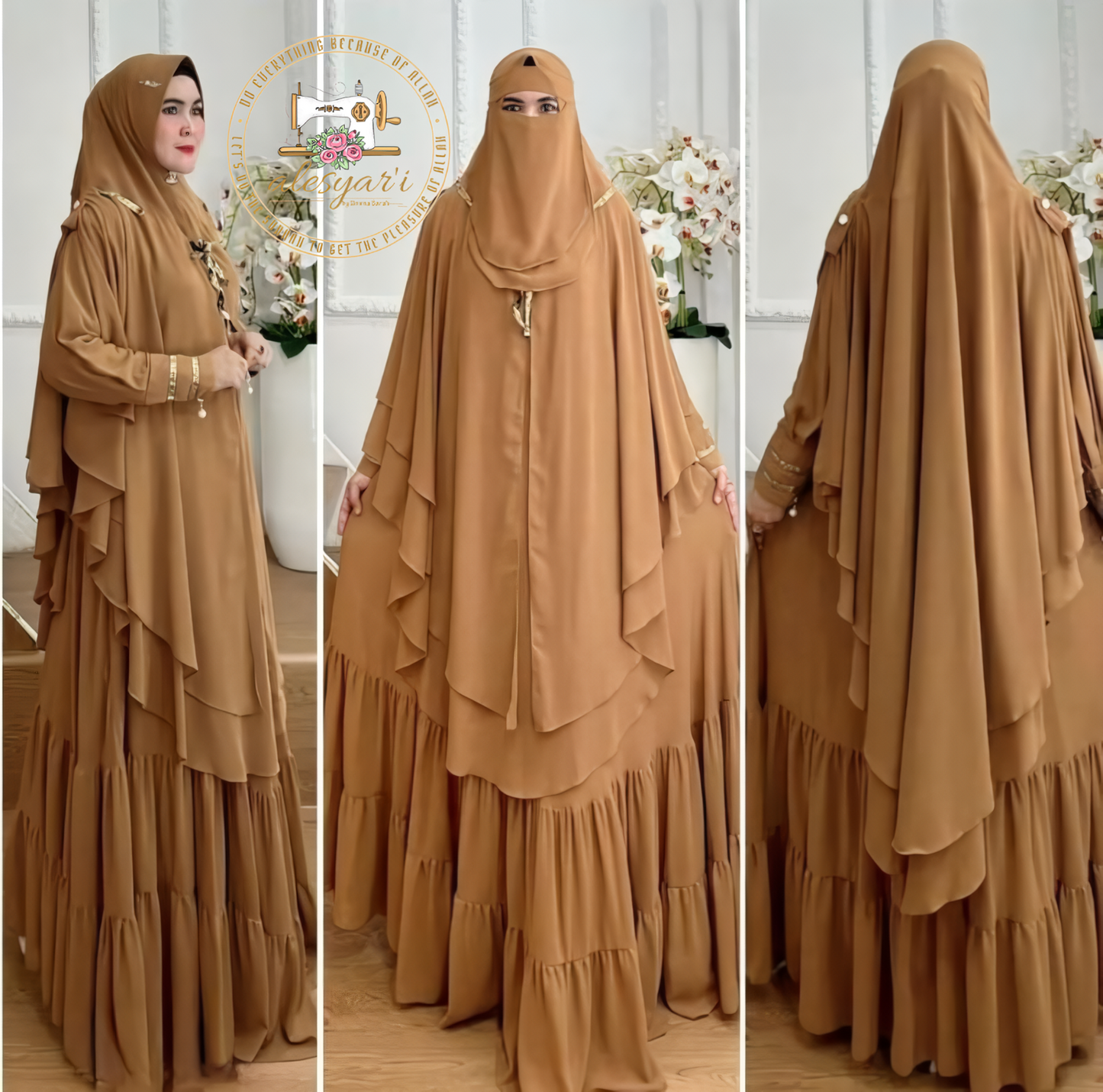 Alesyari Shop I 2024 Ramadan Eid Women Muslim Dubai Abaya Turkey For Party Hijab Dress Morocco Puff Sleeve Fashion Abaya Robe Islamic Clothing