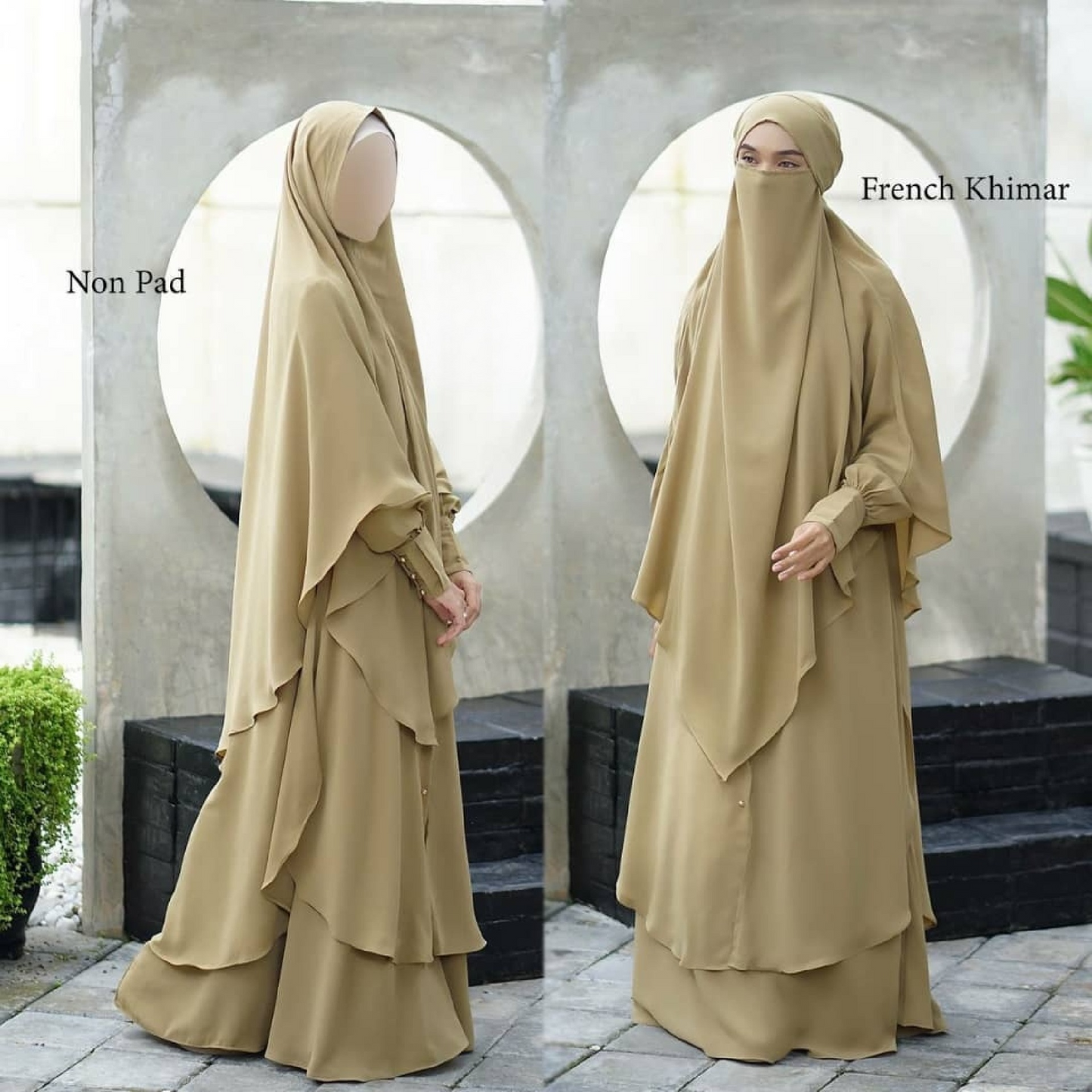 The Difference between Raada French Khimar Style and Raada Basic Non-Pad Khimar Style