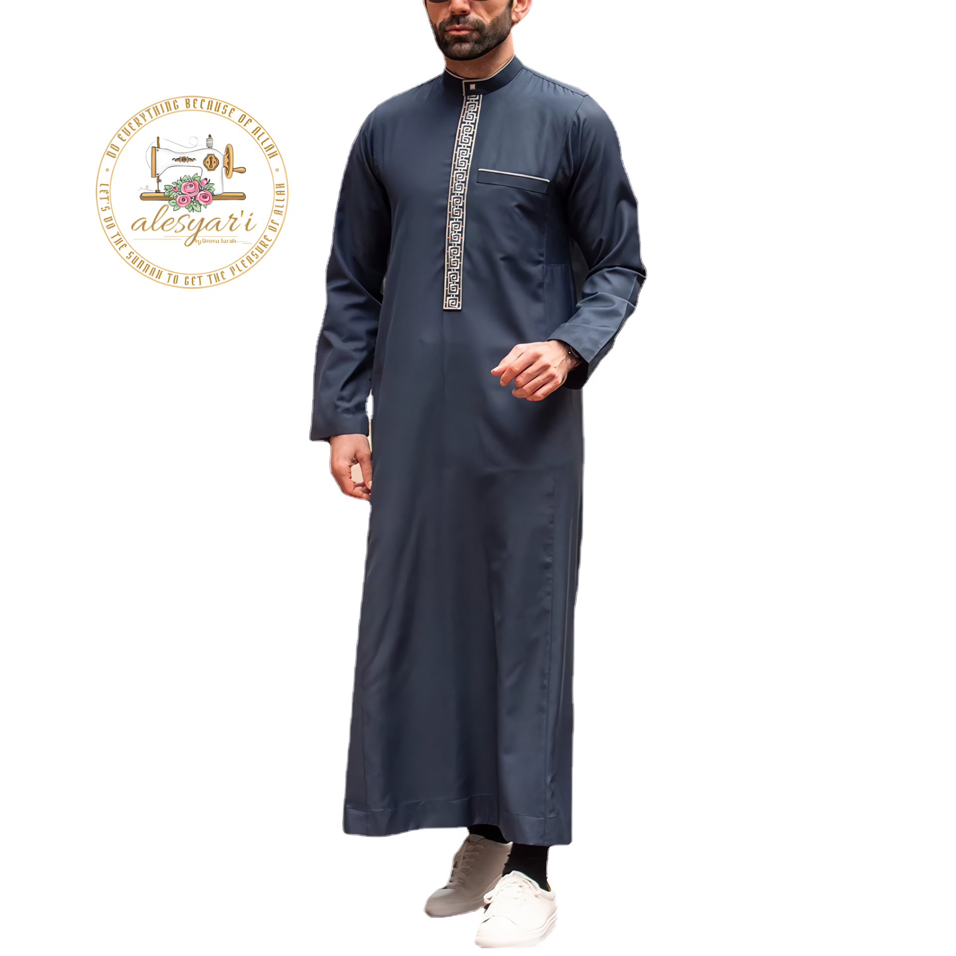 Alesyari Shop I Islamic Elegance Men's Abaya Caftan - A Fusion of Fashion and Tradition in Islamic Robes, Kaftan, and Jubba Thobe