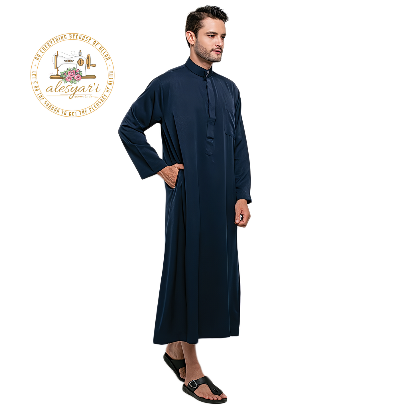 Alesyari Shop I Royal Elegance 2024 Long-sleeve Muslim Mens Jubba Collection