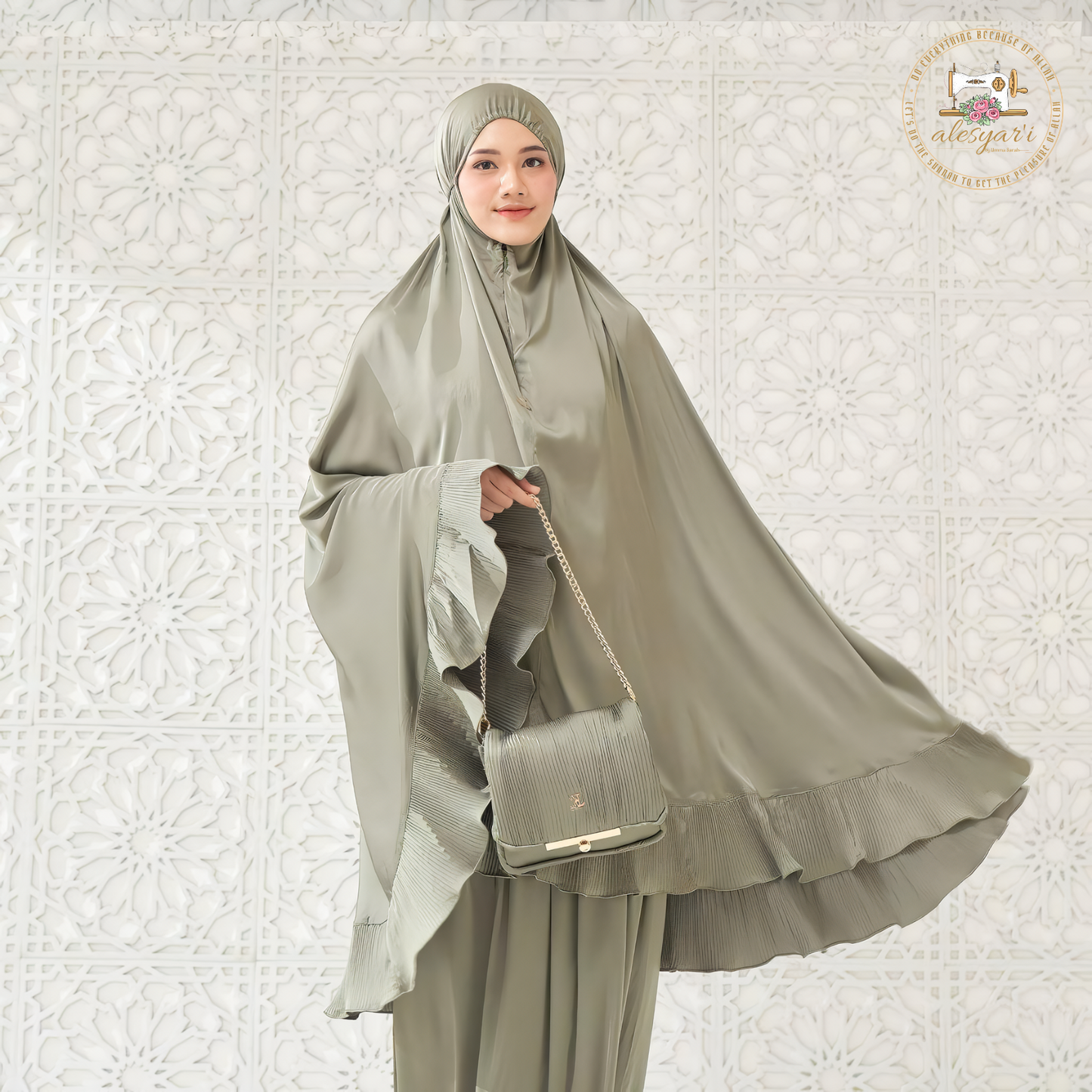 Alesyari Shop I 2024 Two Pieces Ramadan Muslim Prayer Hijab Garment Women Fashion Hooded Abaya Full Cover Long Sleeve Dress Islam Dubai Modest Robe