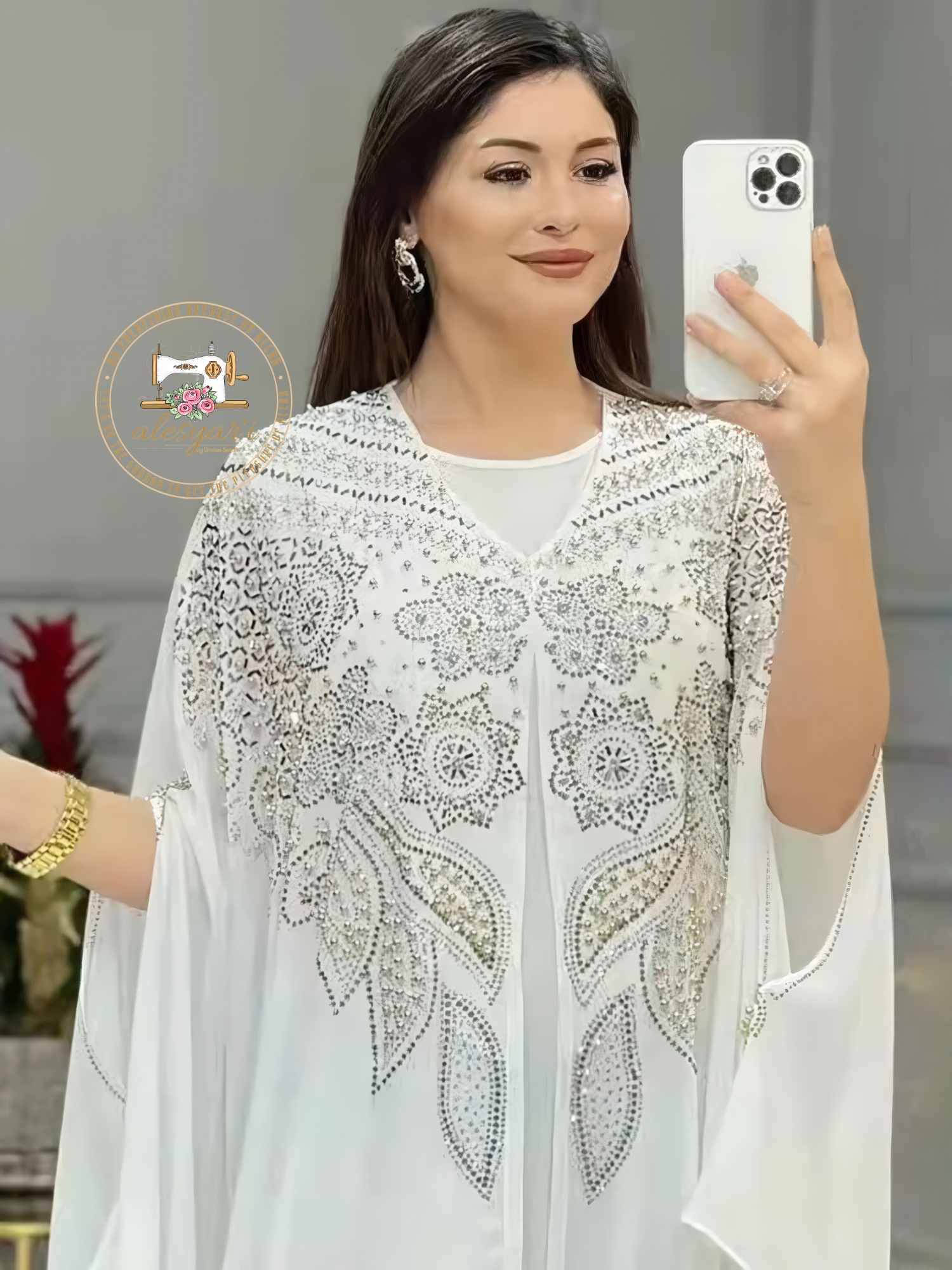 Alesyari Shop I Luxurious Dubai Women's Abayas: Sifon Boubou Muslim Fashion Kaftan Marocain Dresses for Special Occasions and Weddings