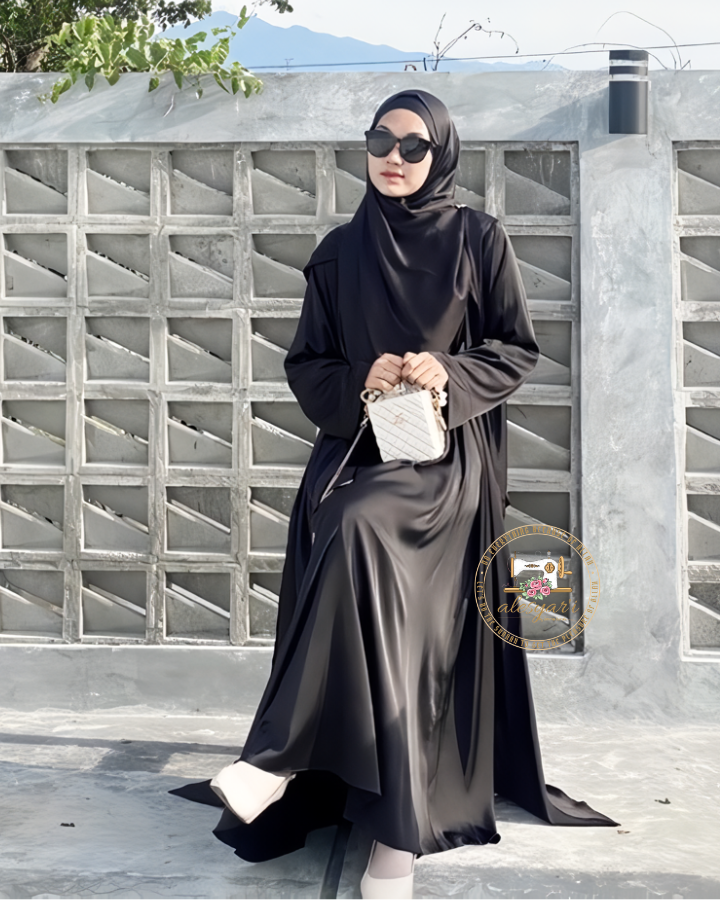 Alesyari Shop I Muslim Kaftan Abayas Long Sleeve Dress Kimono Women Dubai Dress Suit for Ramadan and Eid Al Fitr