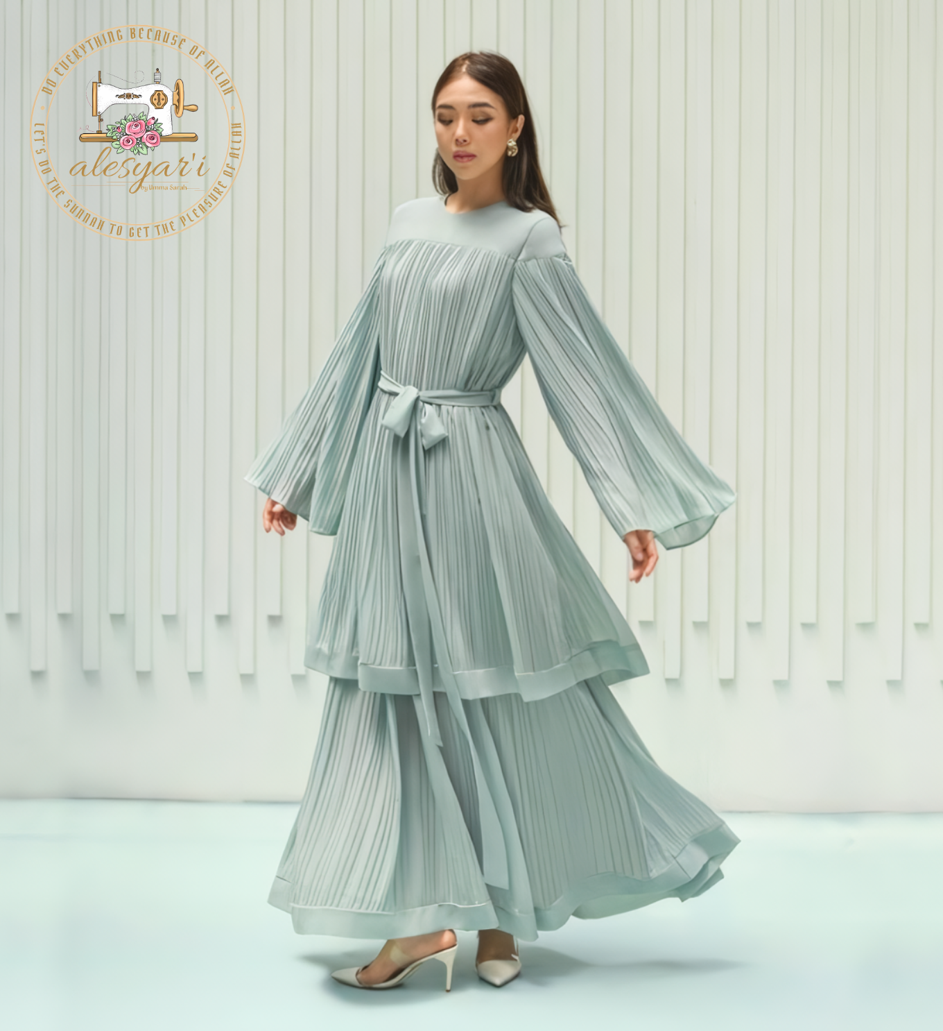 Alesyari Shop I 2024 Casual Women Dress Women Sundress Long Sleeve Maxi Vestidos Female Marocain Turkish Robe