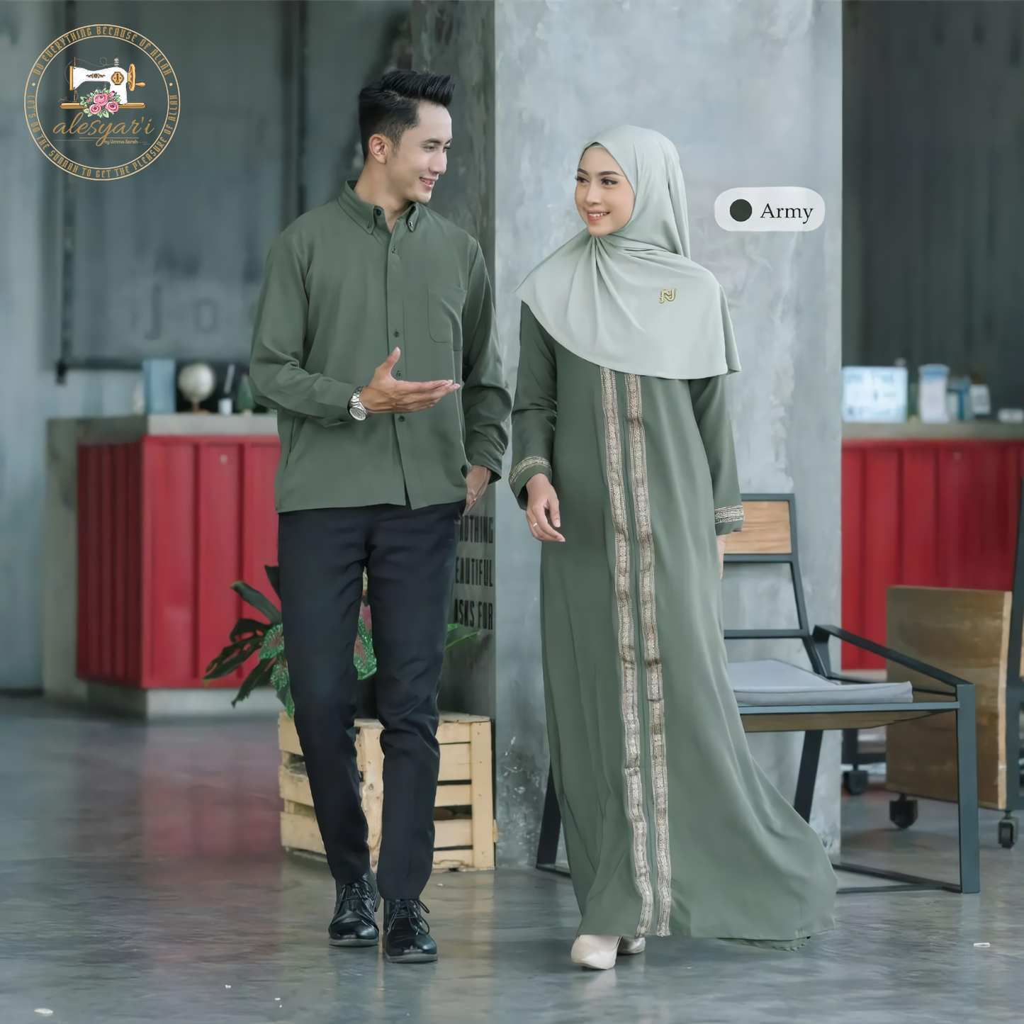 Alesyari Shop I The Newest 2024 Eid Series Exclusive Dresses For Modern Couples In Abaya Syari Fashion