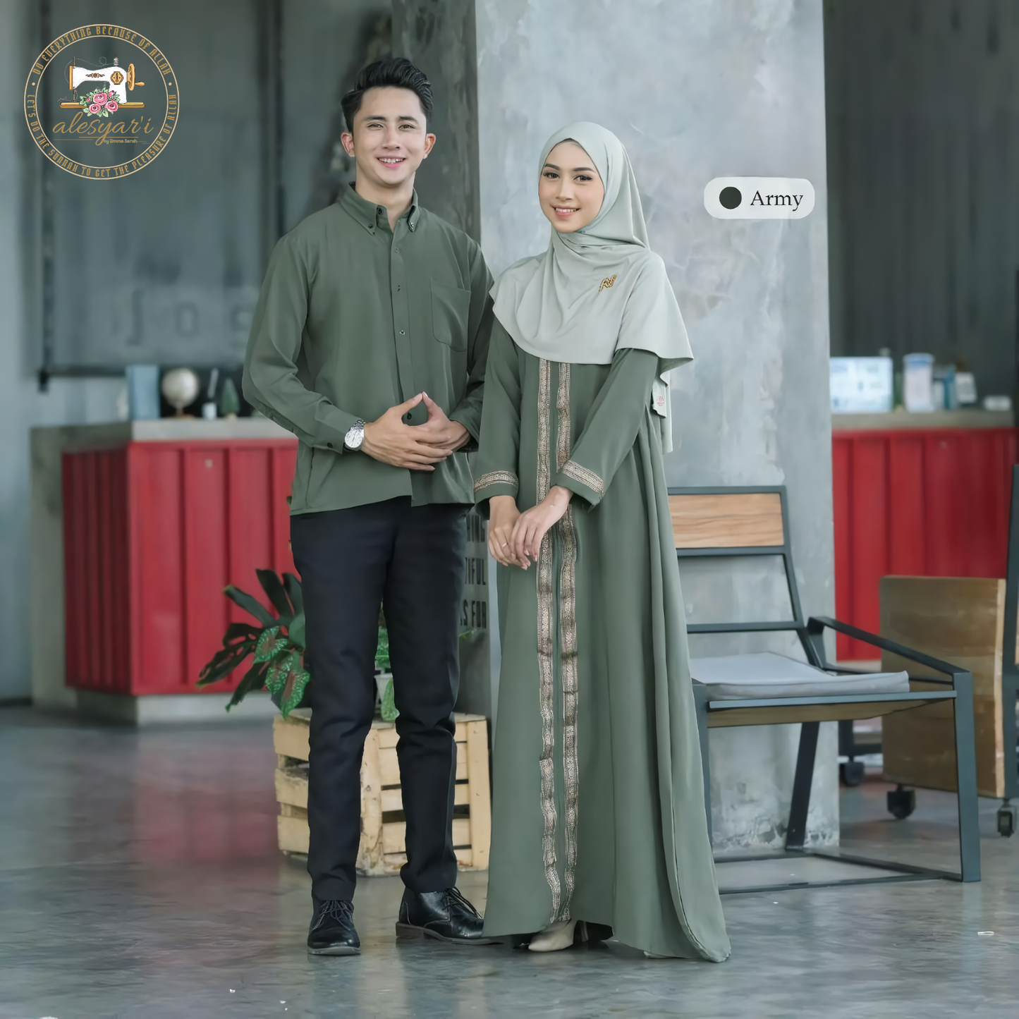 Alesyari Shop I The Newest 2024 Eid Series Exclusive Dresses For Modern Couples In Abaya Syari Fashion