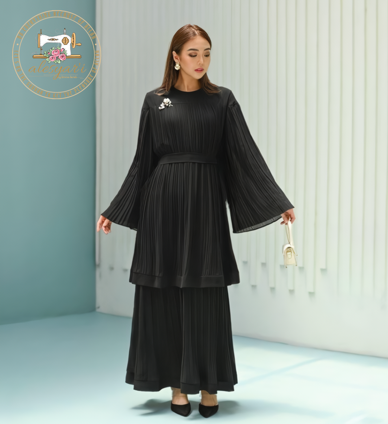 Alesyari Shop I 2024 Casual Women Dress Women Sundress Long Sleeve Maxi Vestidos Female Marocain Turkish Robe