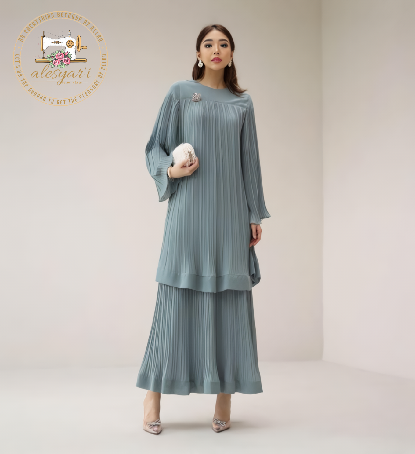 Alesyari Shop I 2024 Casual Women Dress Women Sundress Long Sleeve Maxi Vestidos Female Marocain Turkish Robe