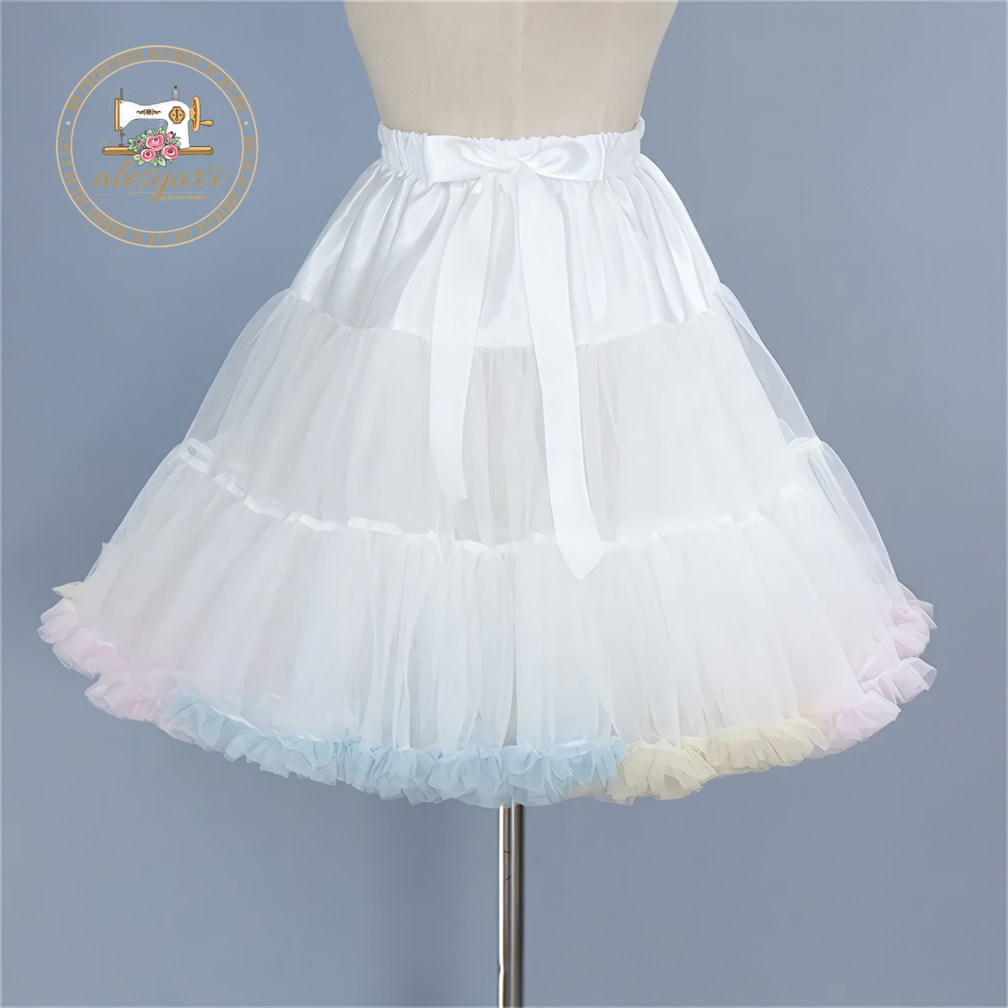 Alesyar'i Shop I Women's Ruffled Petticoat with Fluffy Bubble Tutu, Crinoline Underskirt – Boneless Lolita Tutu Skirt Featuring Tulle Skirt