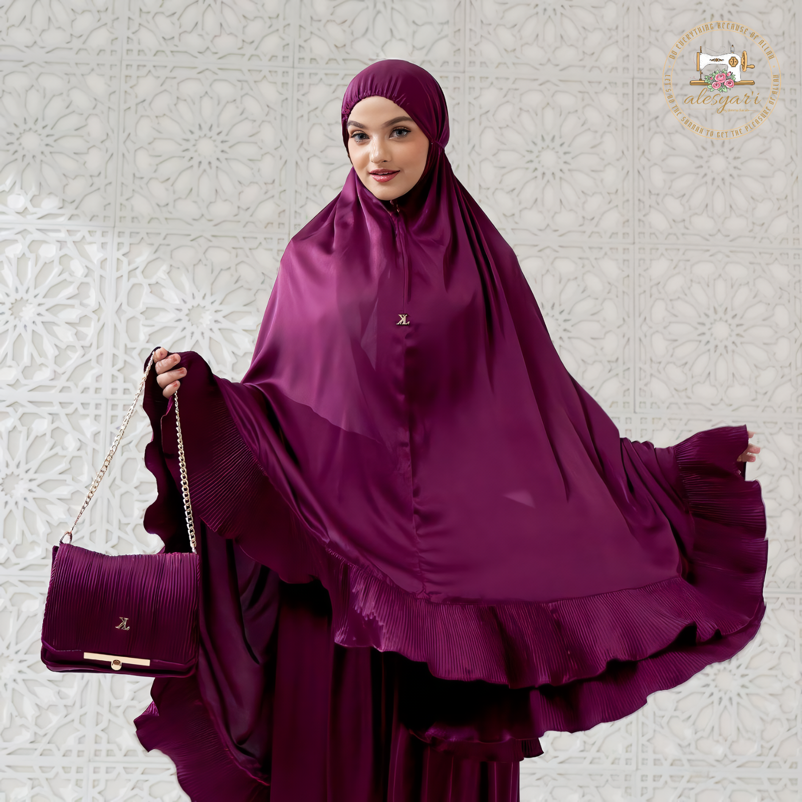 Alesyari Shop I 2024 Two Pieces Ramadan Muslim Prayer Hijab Garment Women Fashion Hooded Abaya Full Cover Long Sleeve Dress Islam Dubai Modest Robe