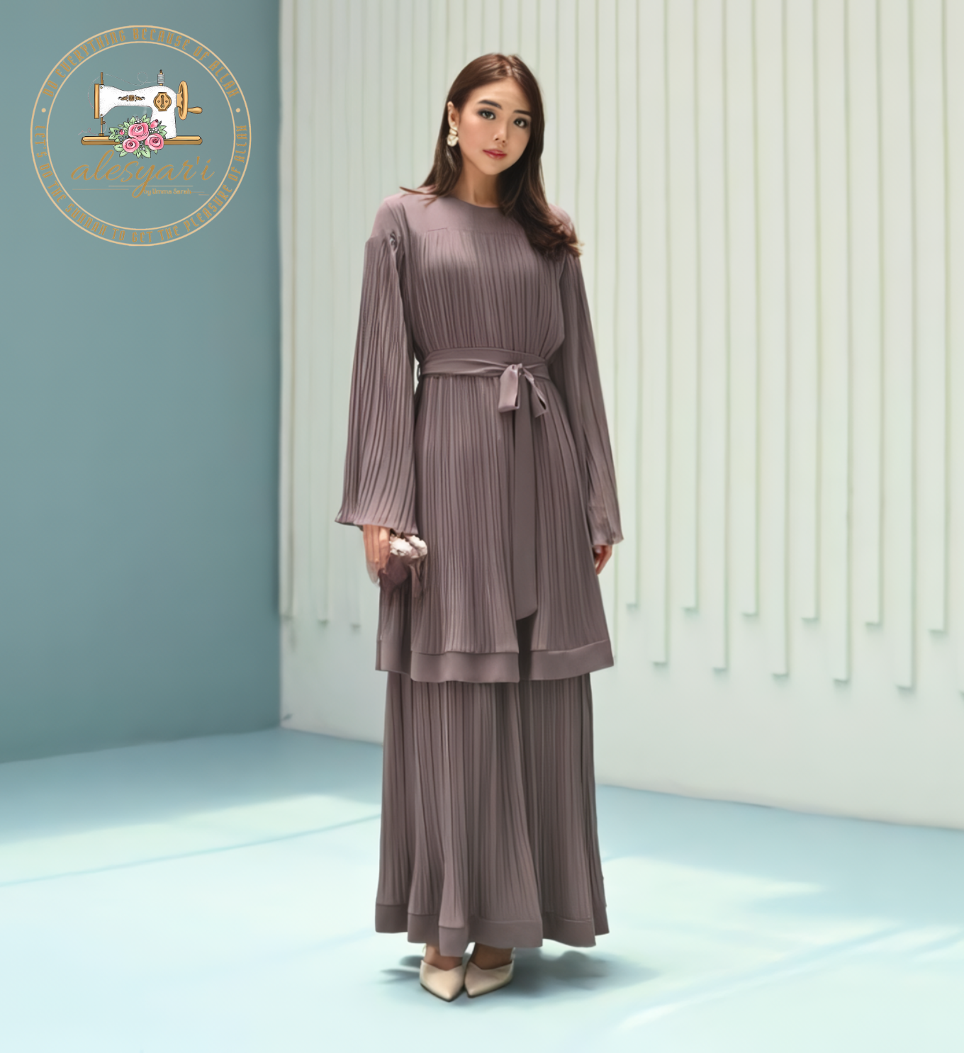 Alesyari Shop I 2024 Casual Women Dress Women Sundress Long Sleeve Maxi Vestidos Female Marocain Turkish Robe