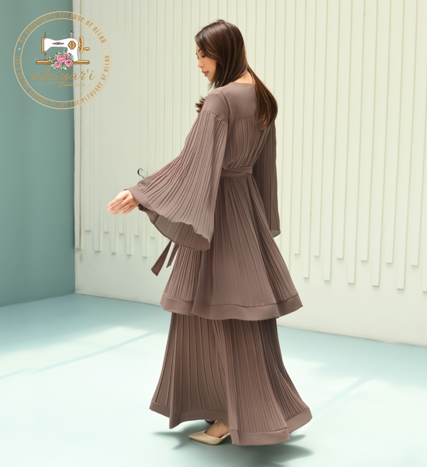 Alesyari Shop I 2024 Casual Women Dress Women Sundress Long Sleeve Maxi Vestidos Female Marocain Turkish Robe