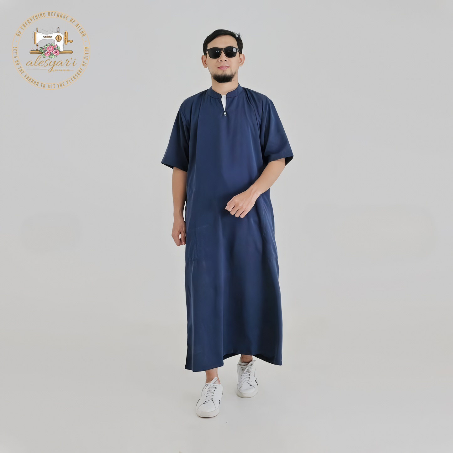 Alesyari Shop I 2024 Men's Islamic Arabian Patchwork Muslim Robe Autumn Streetwear Casual Loose Arabian Islamic Robe