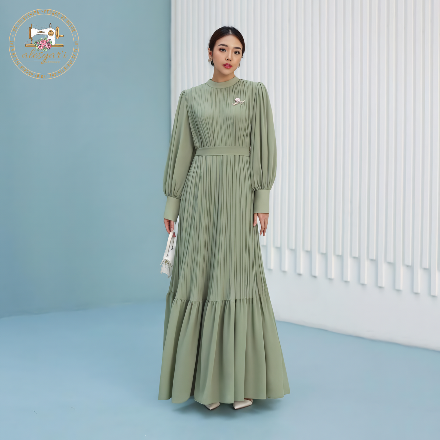 Alesyari Shop I 2024 Women Cotton Shirt Long Dress Casual Long Sleeve Shirt Skirt Comfortable Korean Style